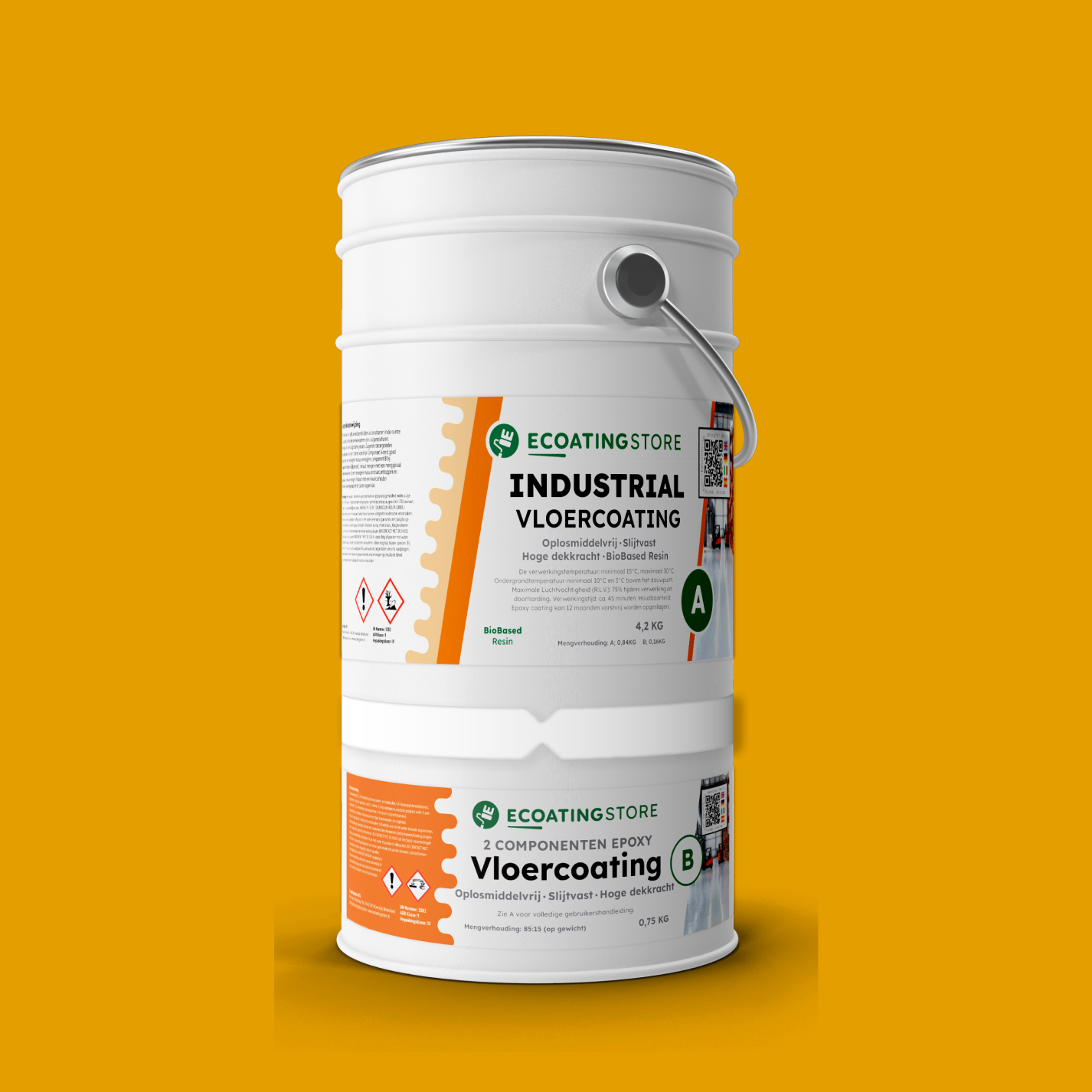 Revestimento de pavimento industrial - RAL 1004