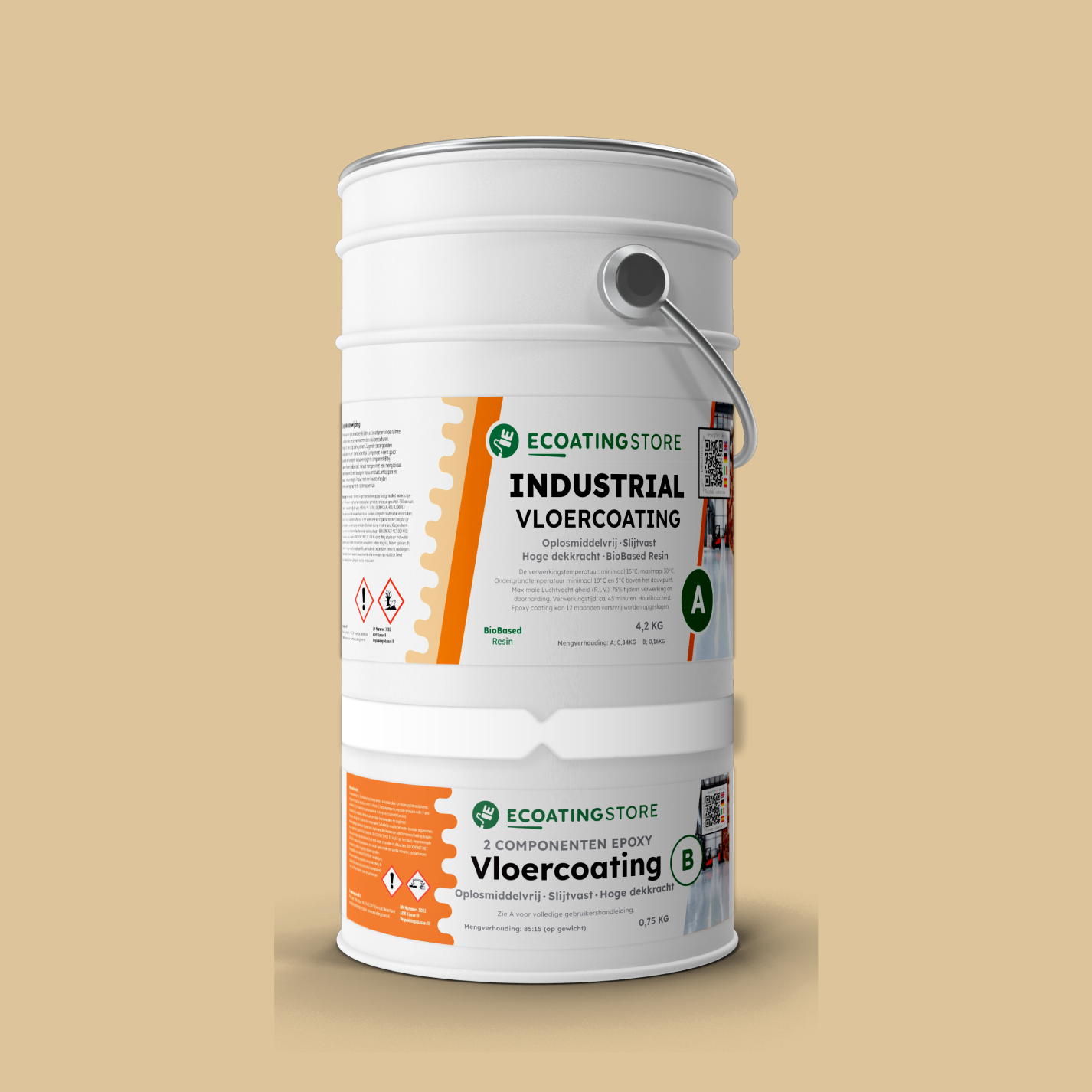 Revestimento de pavimento industrial - RAL 1014