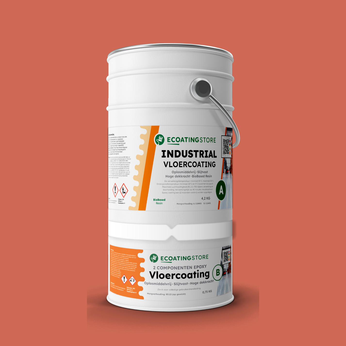 Revestimento de pavimento industrial - RAL 3022