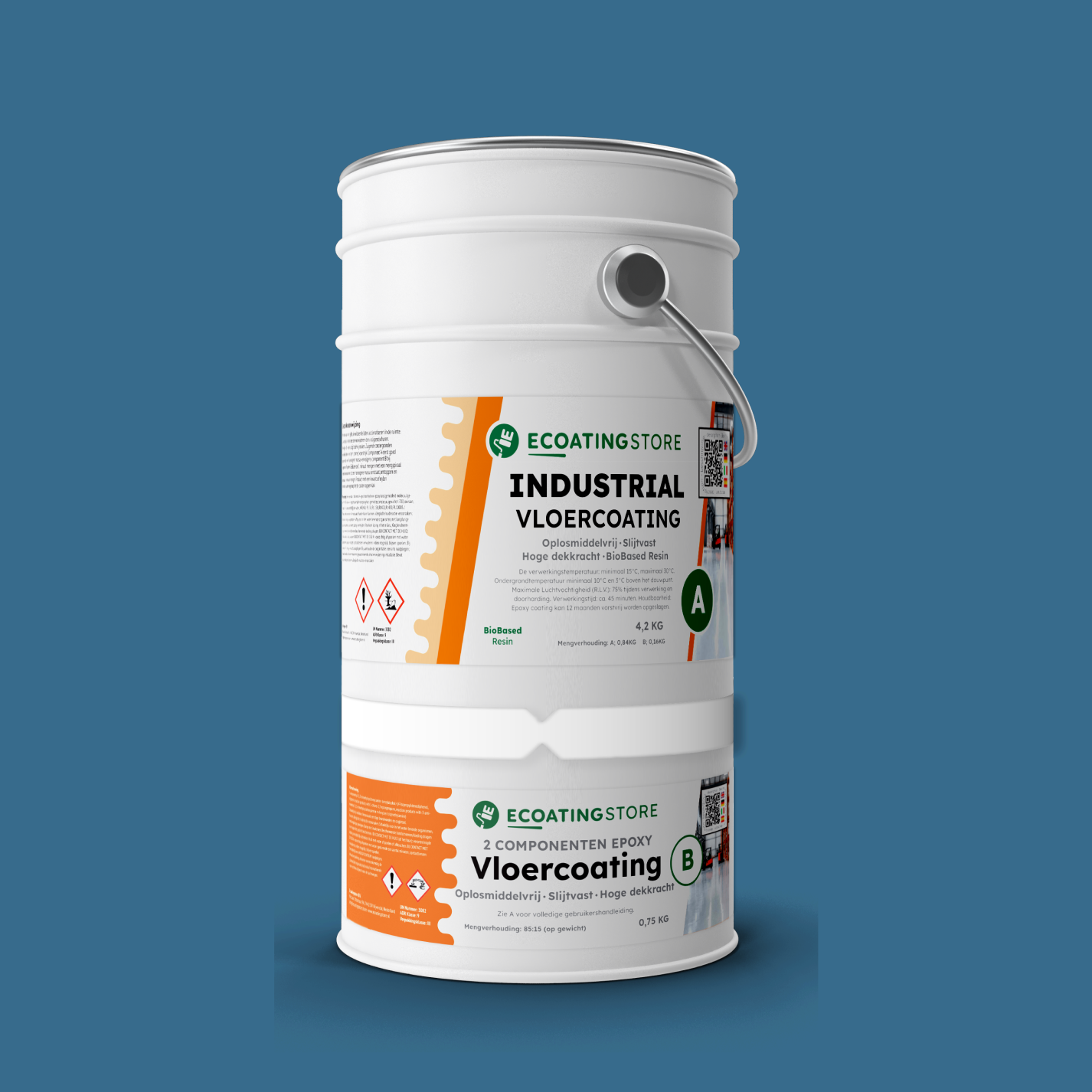 Revestimento de pavimento industrial - RAL 5007