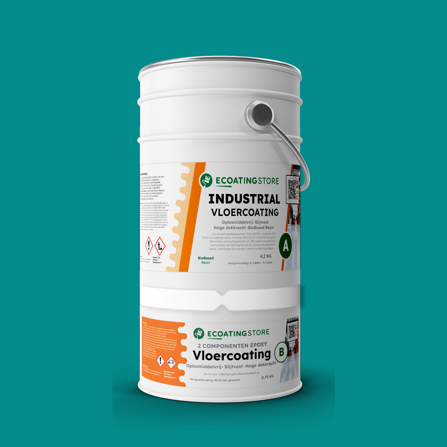 Revestimento de pavimento industrial - RAL 5018