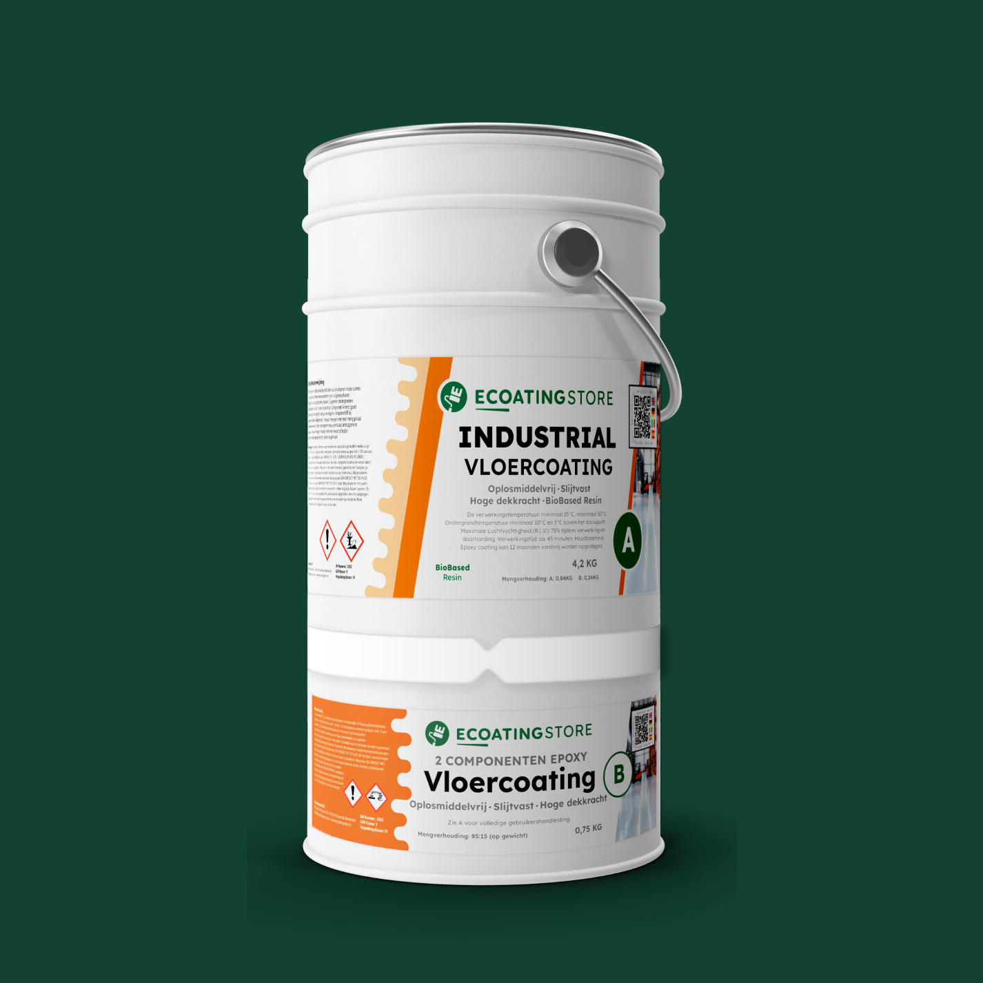 Revestimento de pavimento industrial - RAL 6005