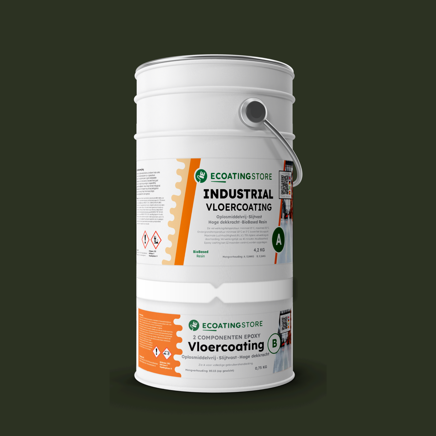 Revestimento de pavimento industrial - RAL 6007
