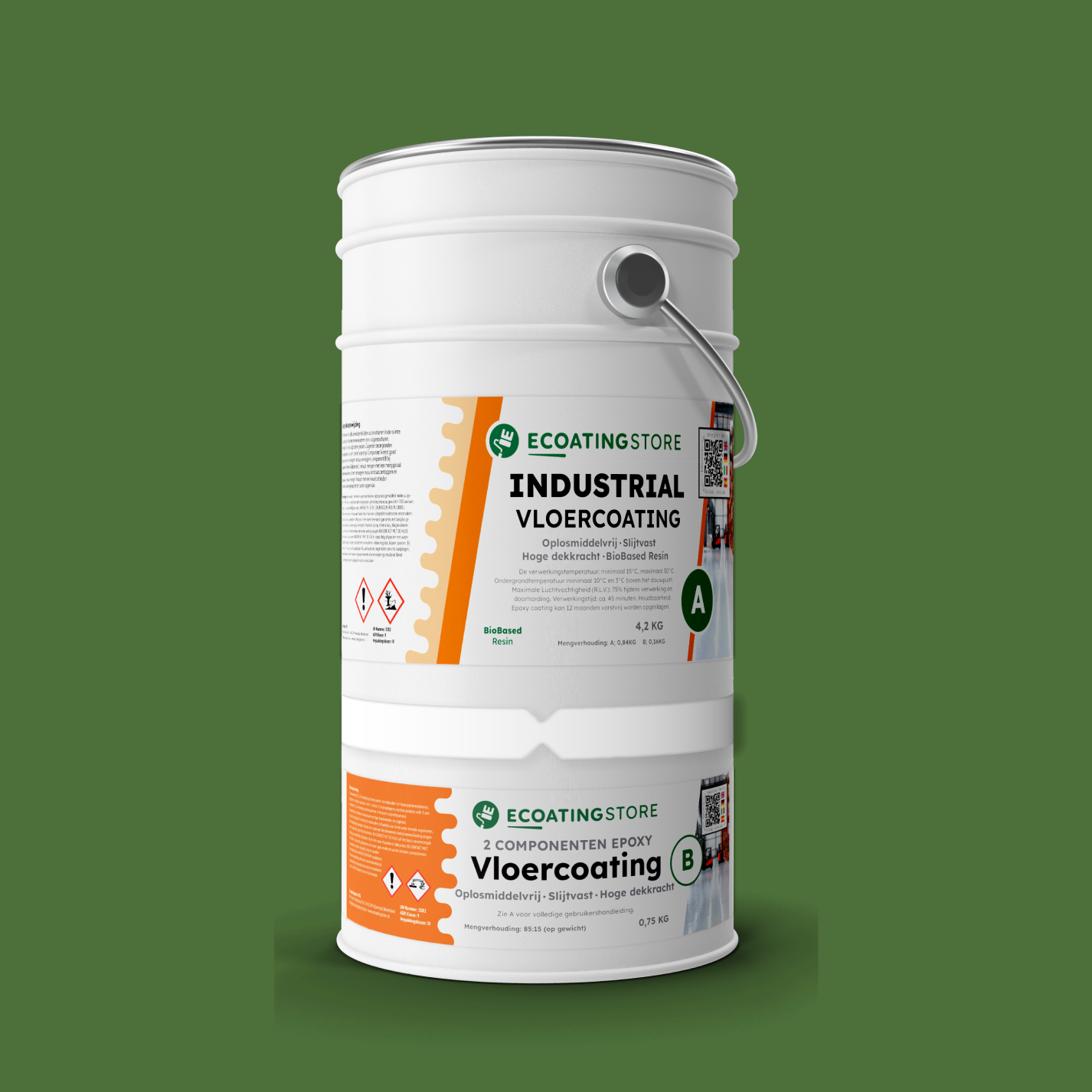 Revestimento de pavimento industrial - RAL 6010