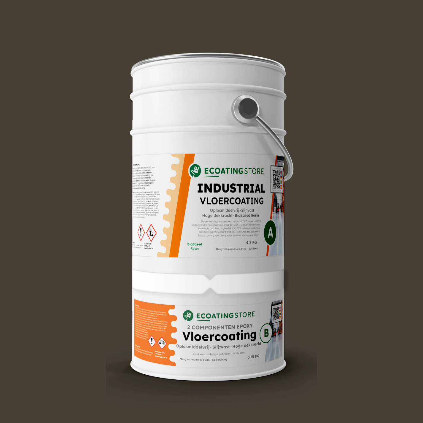 Revestimento de pavimento industrial - RAL 6014