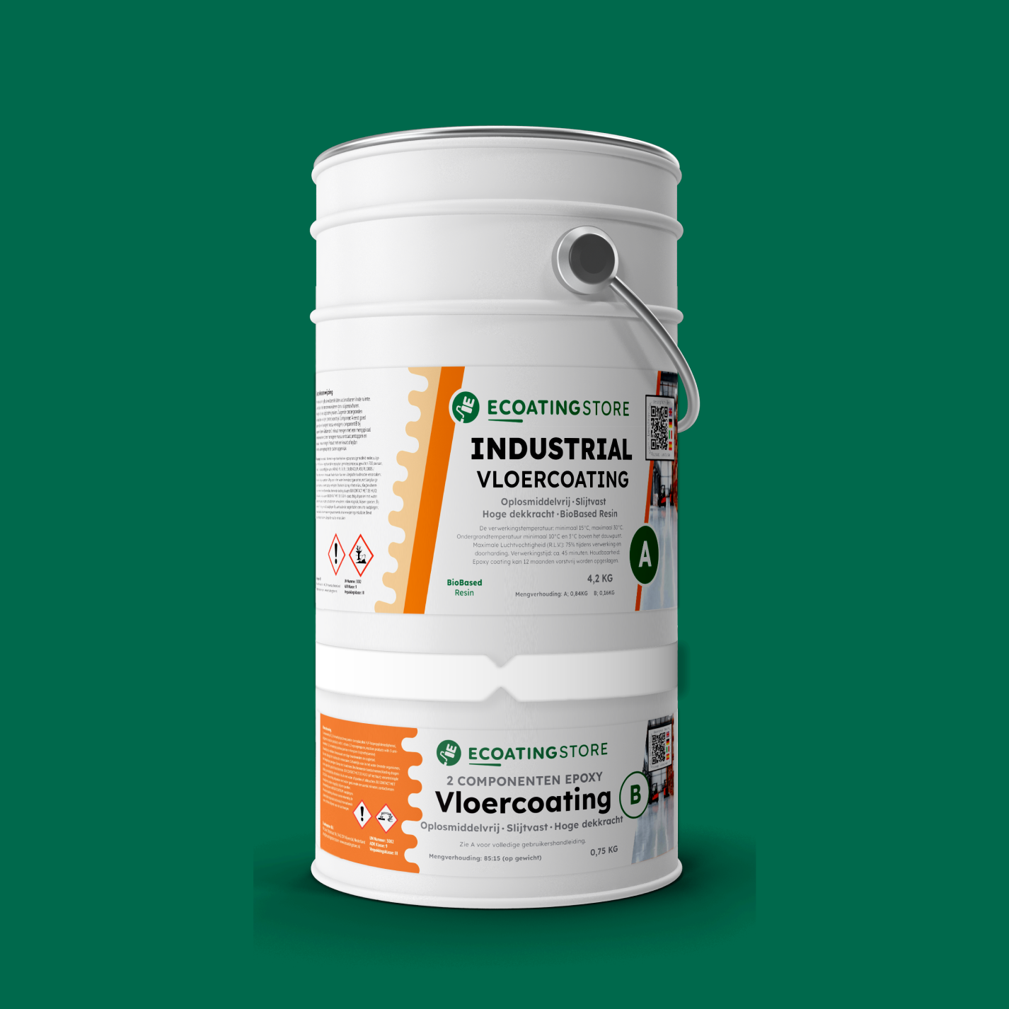 Revestimento de pavimento industrial - RAL 6016