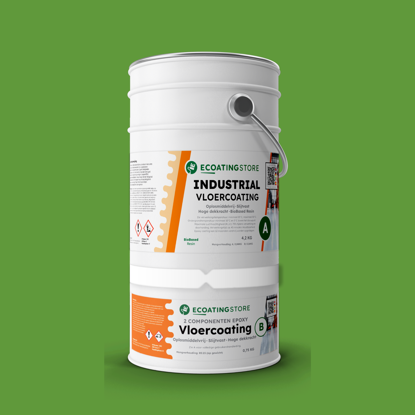 Revestimento de pavimento industrial - RAL 6018