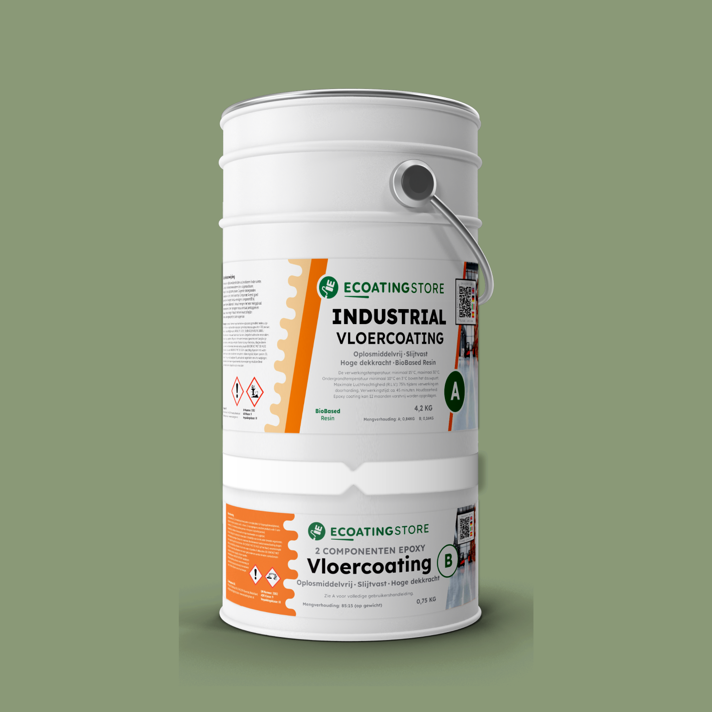 Revestimento de pavimento industrial - RAL 6021