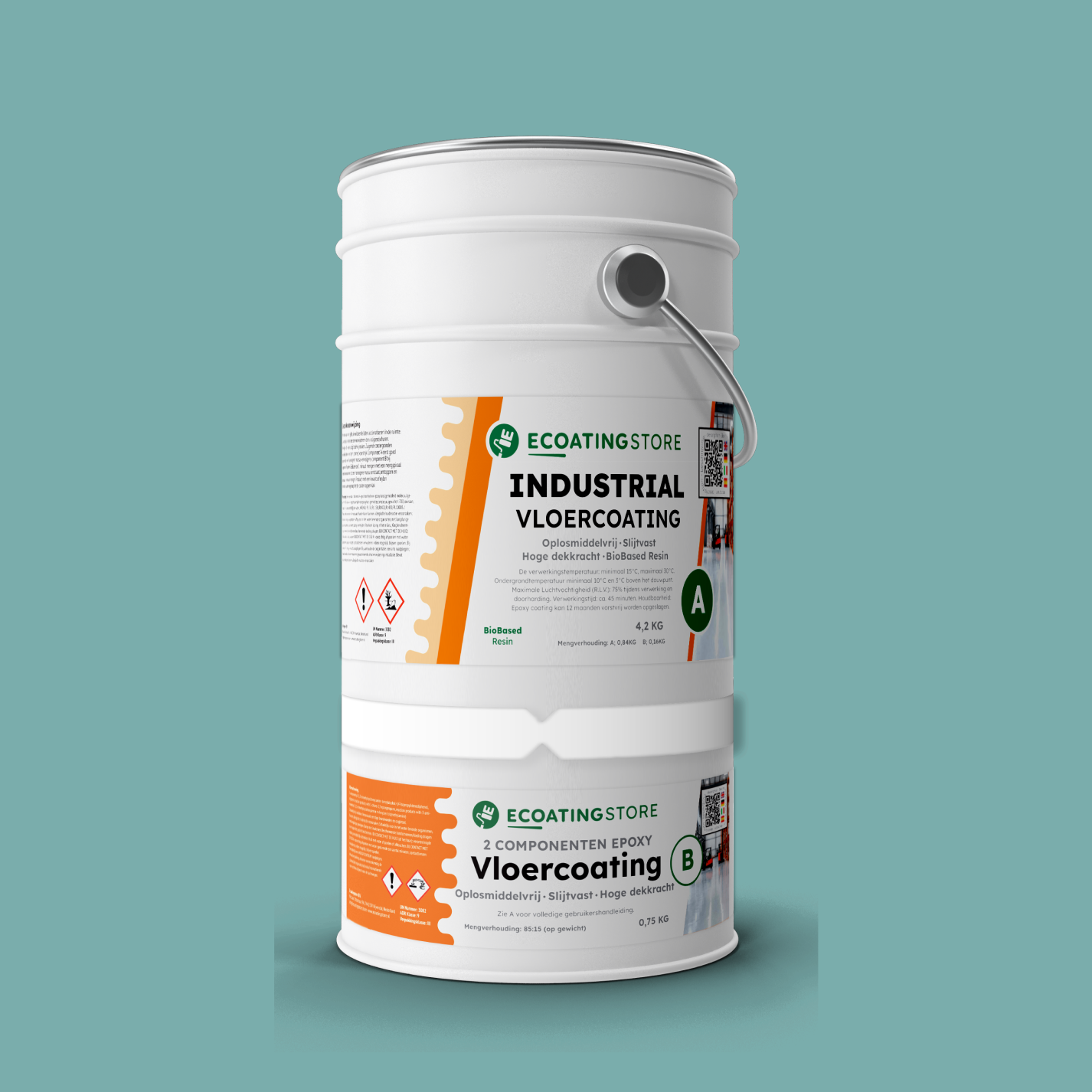 Revestimento de pavimento industrial - RAL 6034