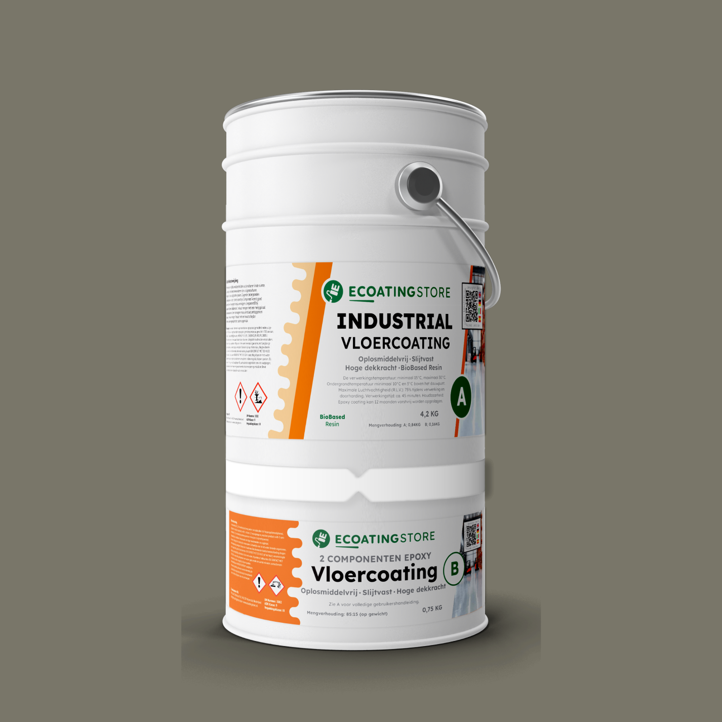 Revestimento de pavimento industrial - RAL 7003