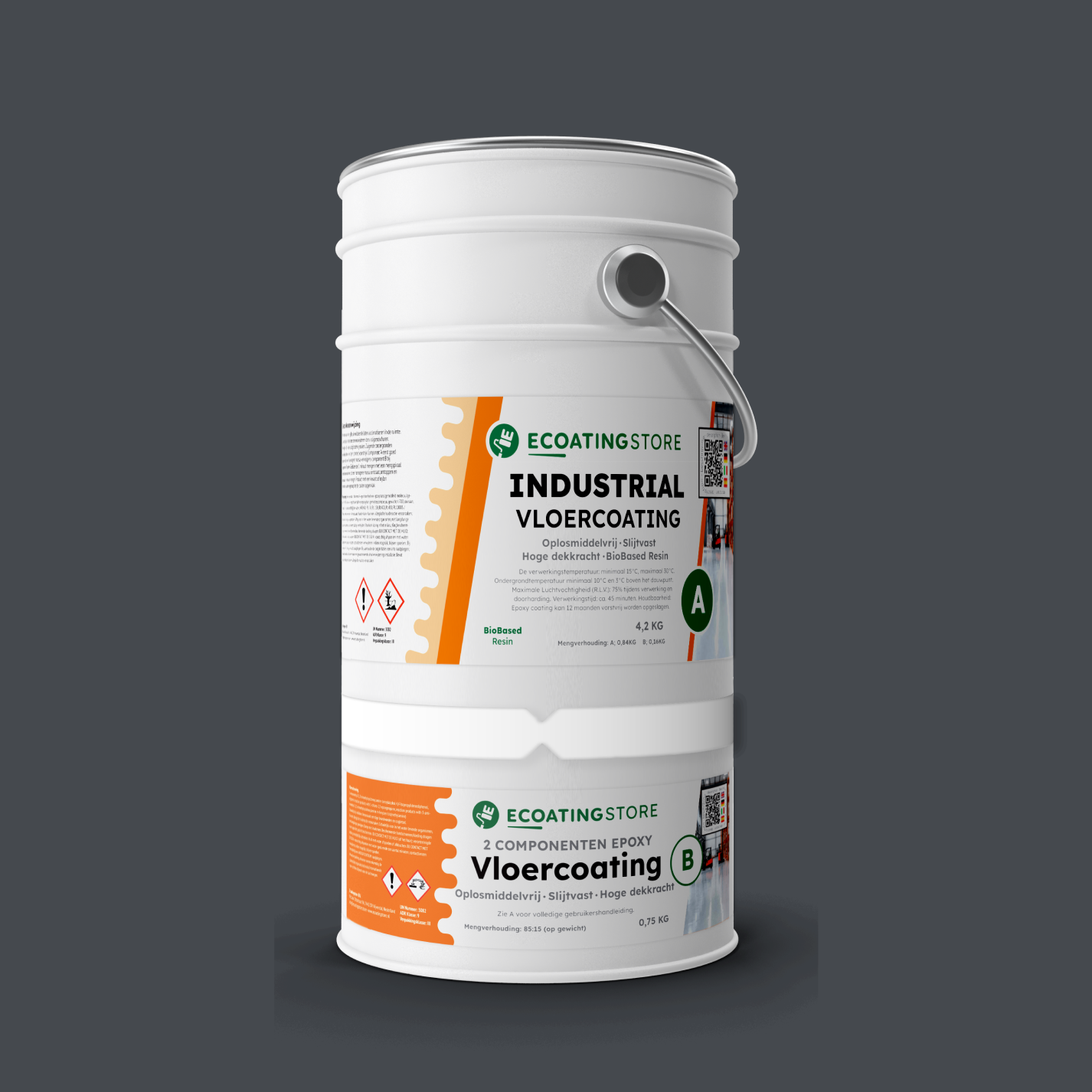 Revestimento de pavimento industrial - RAL 7024