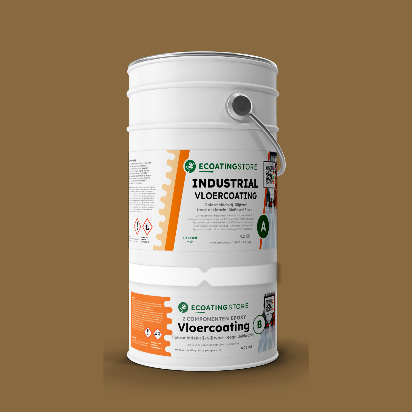 Revestimento de pavimento industrial - RAL 8000