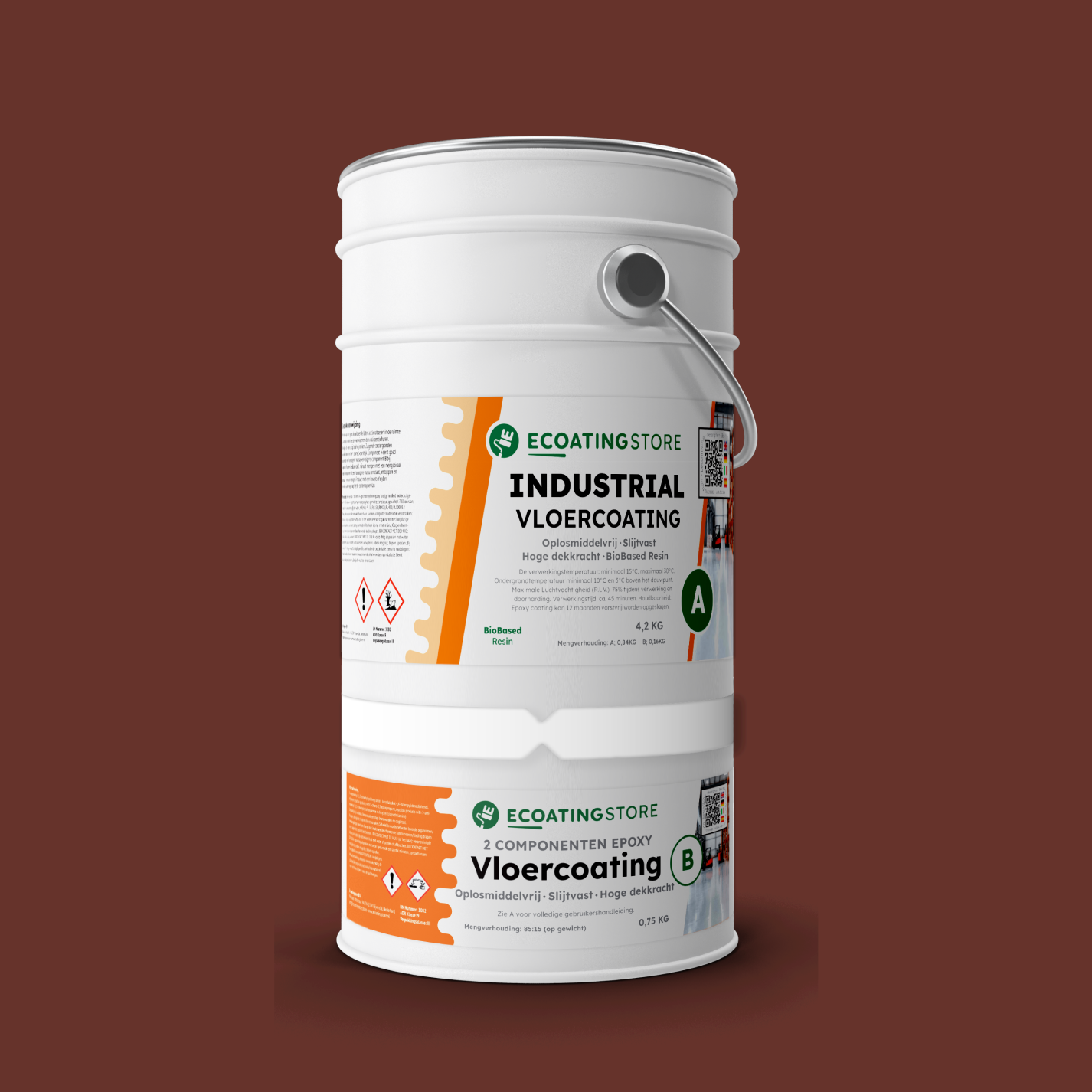 Revestimento de pavimento industrial - RAL 8012