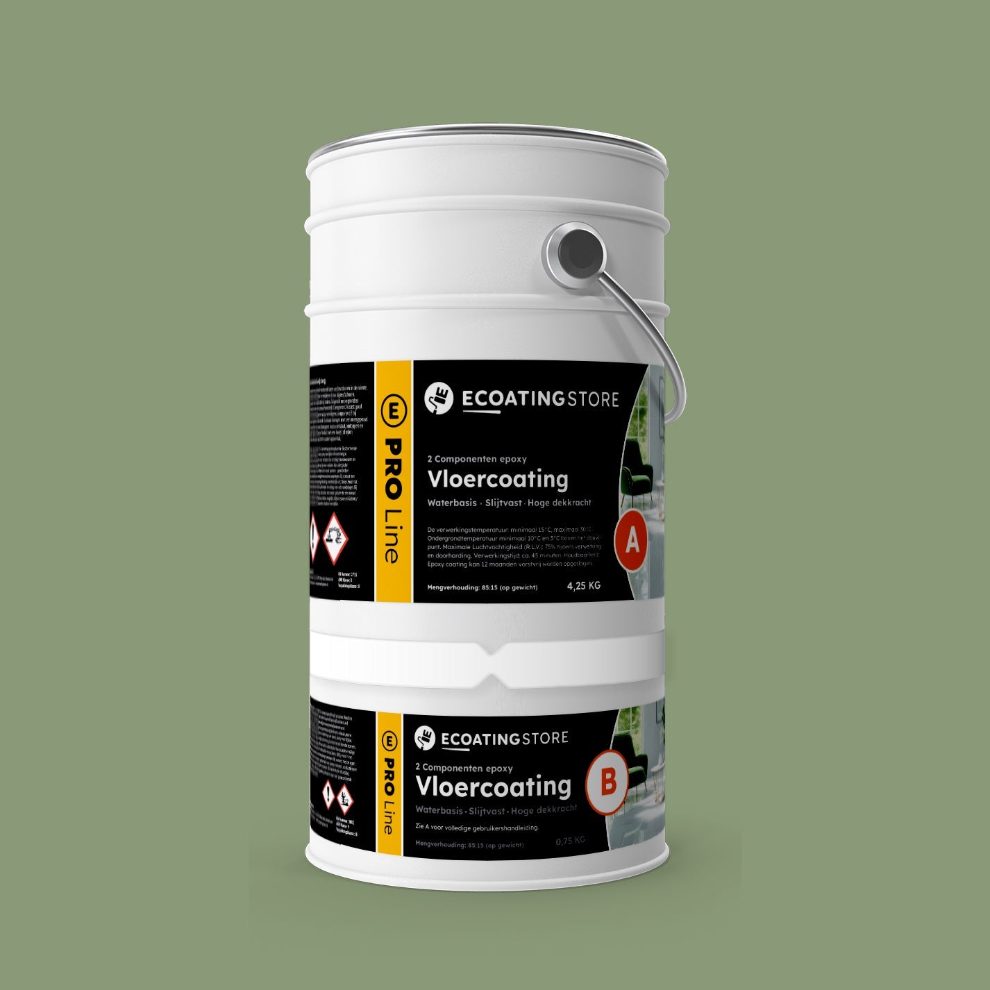 Revestimento de pavimento de garagem - RAL 6021