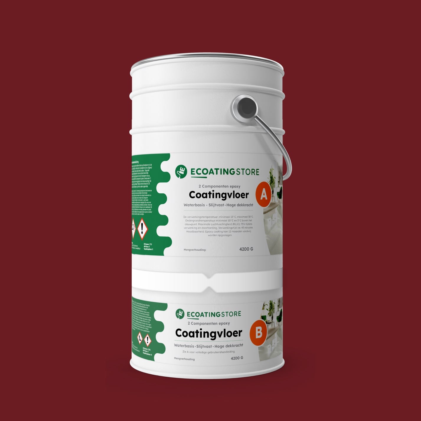 Revestimento de pavimento de garagem - RAL 3004