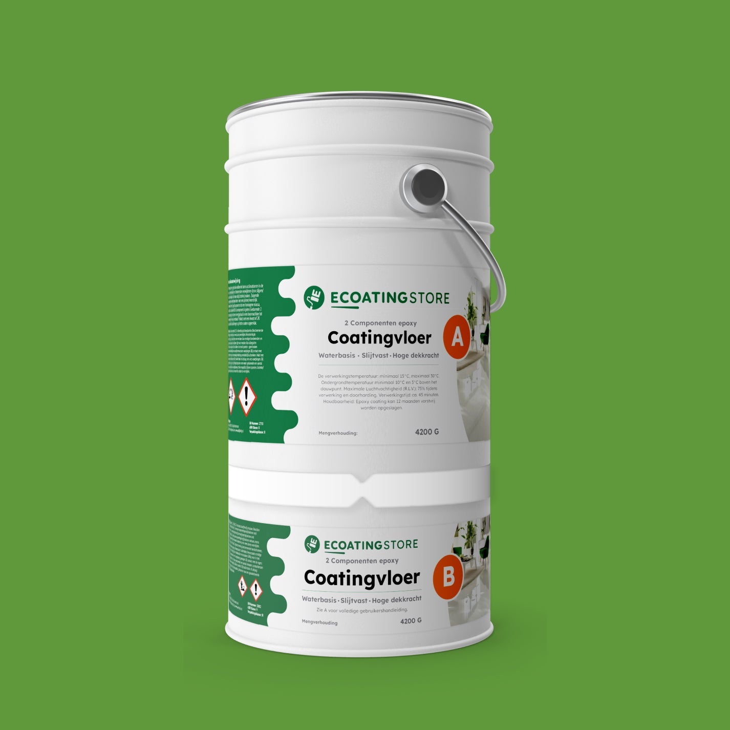 Revestimento de pavimento de garagem - RAL 6018