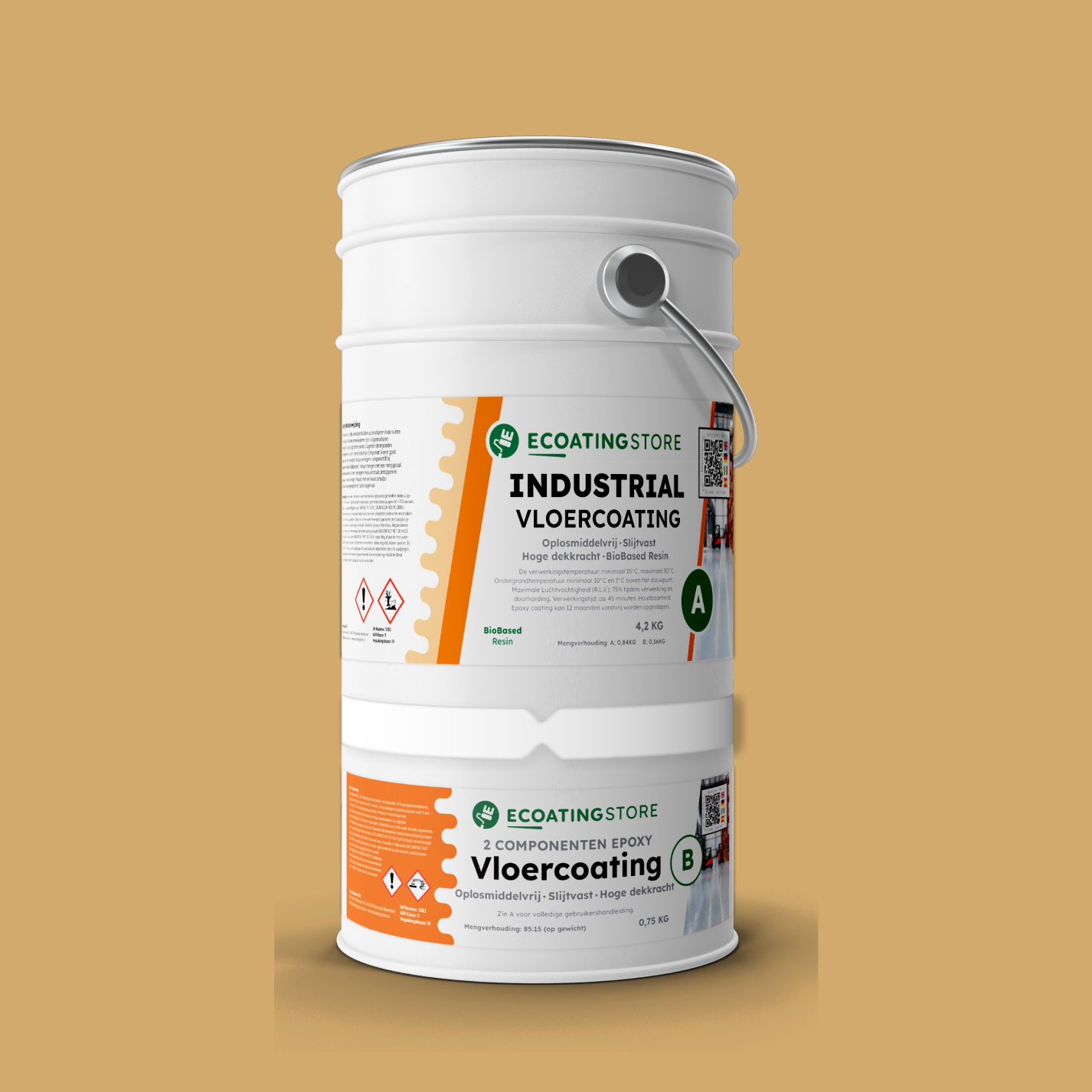 Revestimento de pavimento industrial - RAL 1002