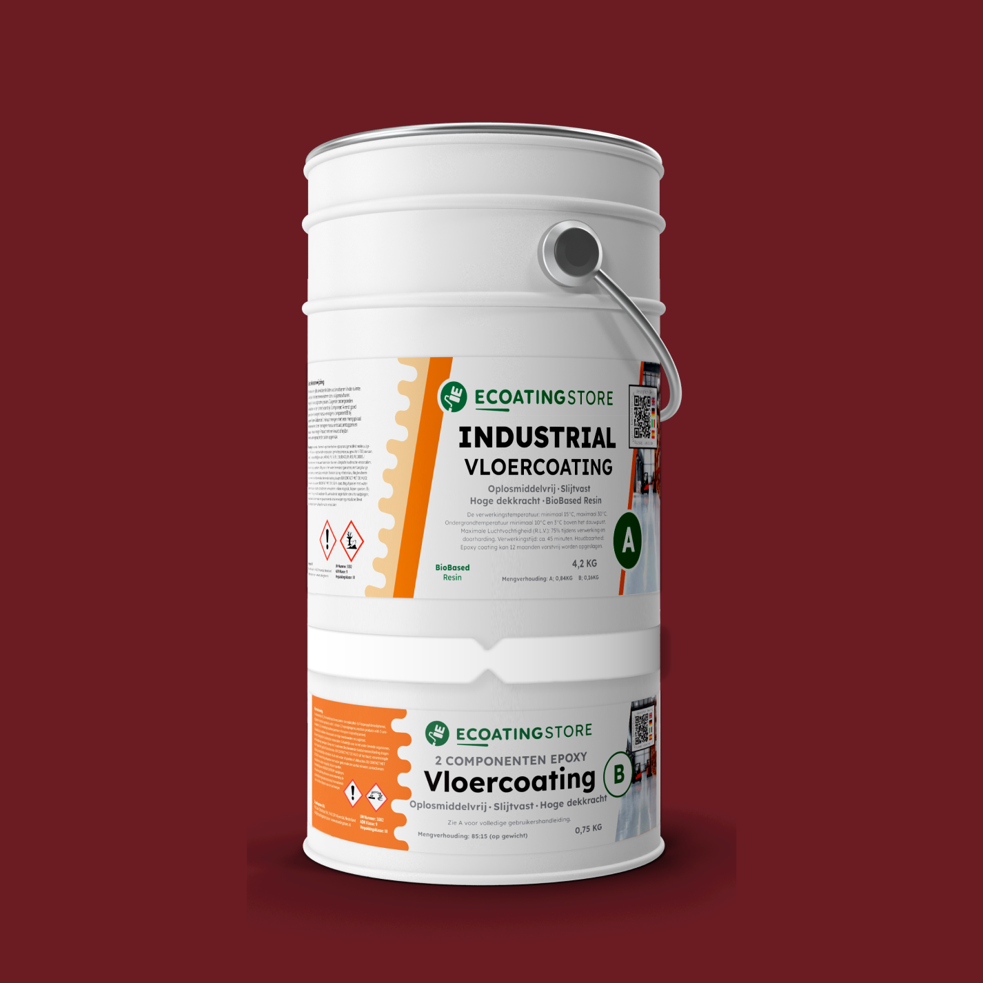 Revestimento de pavimento industrial - RAL 3004