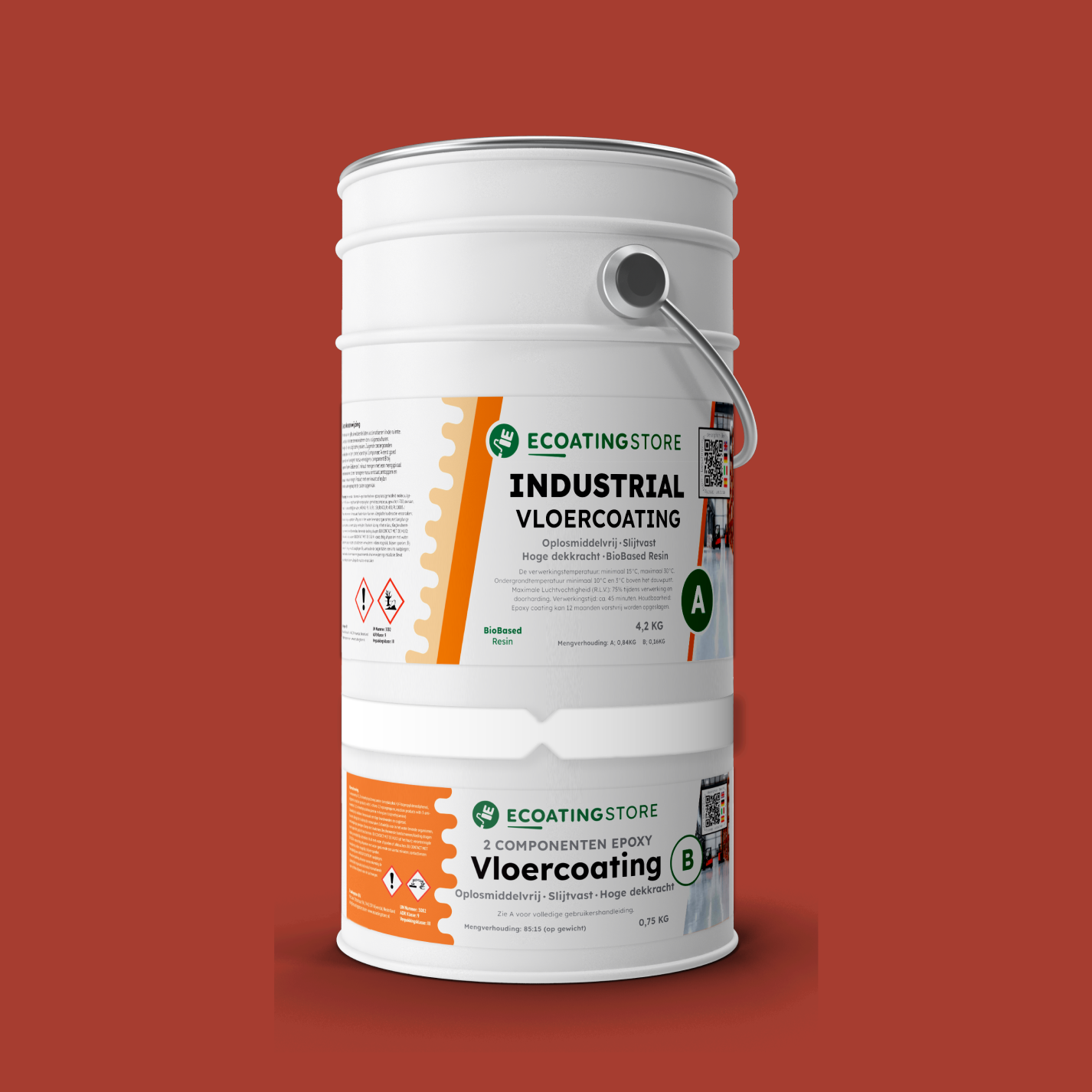 Revestimento de pavimento industrial - RAL 3016