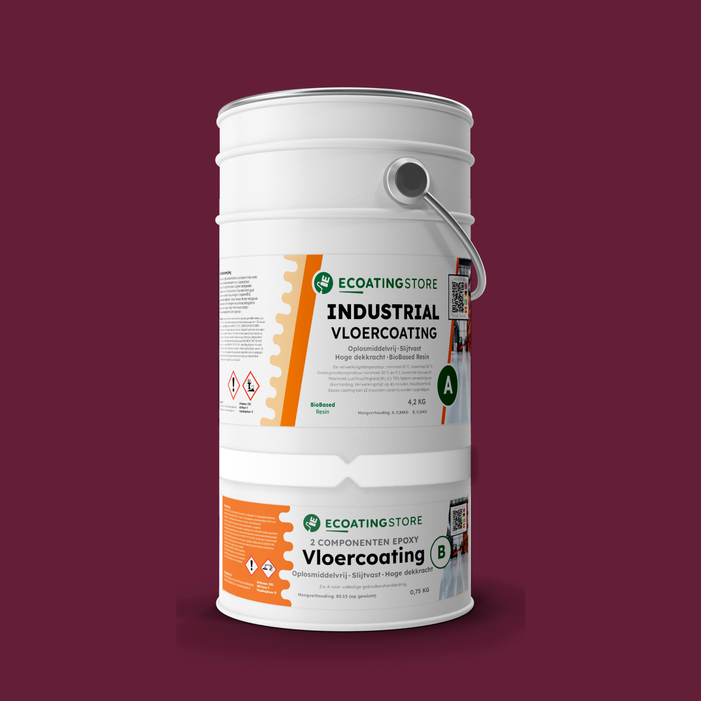 Revestimento de pavimento industrial - RAL 4004