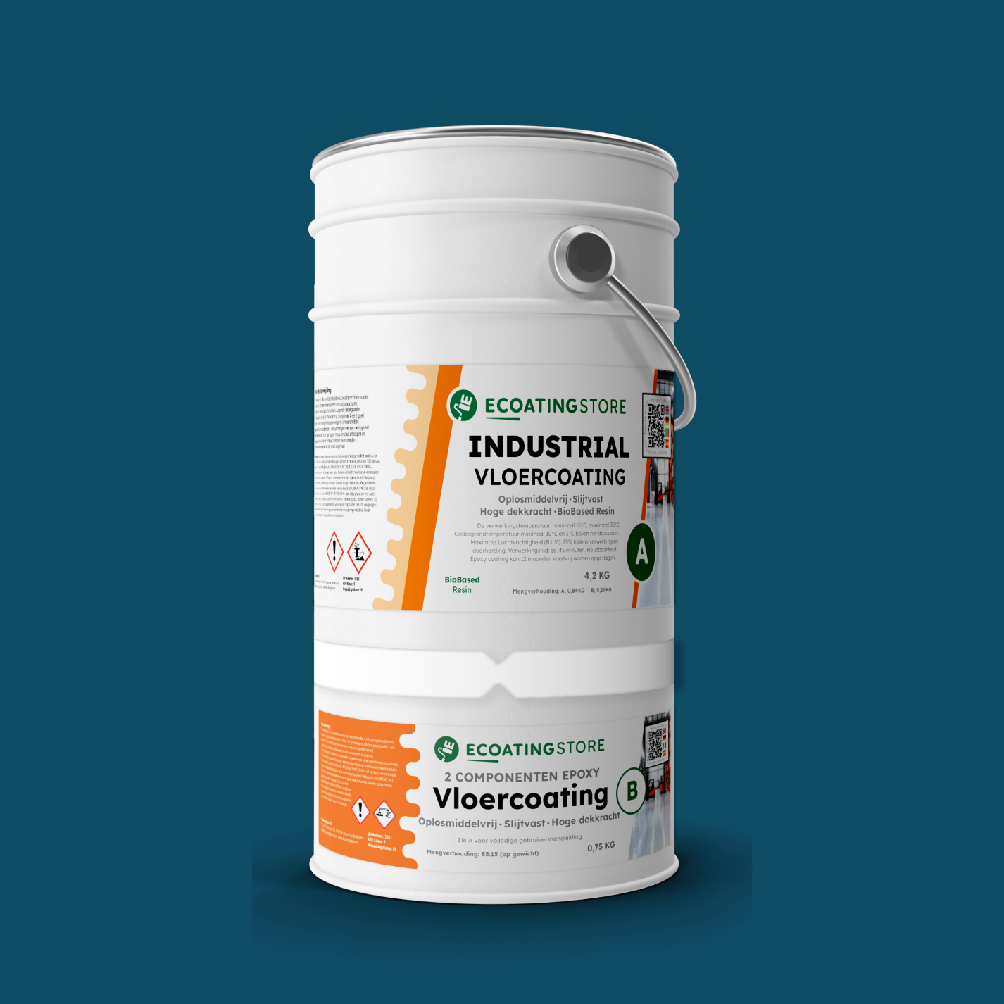 Revestimento de pavimento industrial - RAL 5001