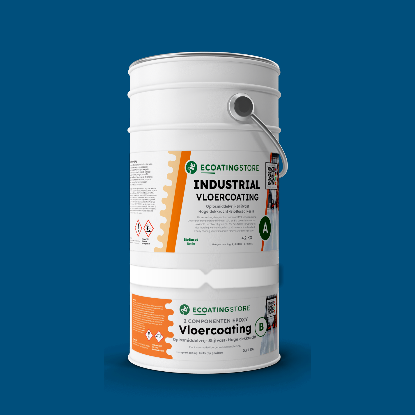Revestimento de pavimento industrial - RAL 5010