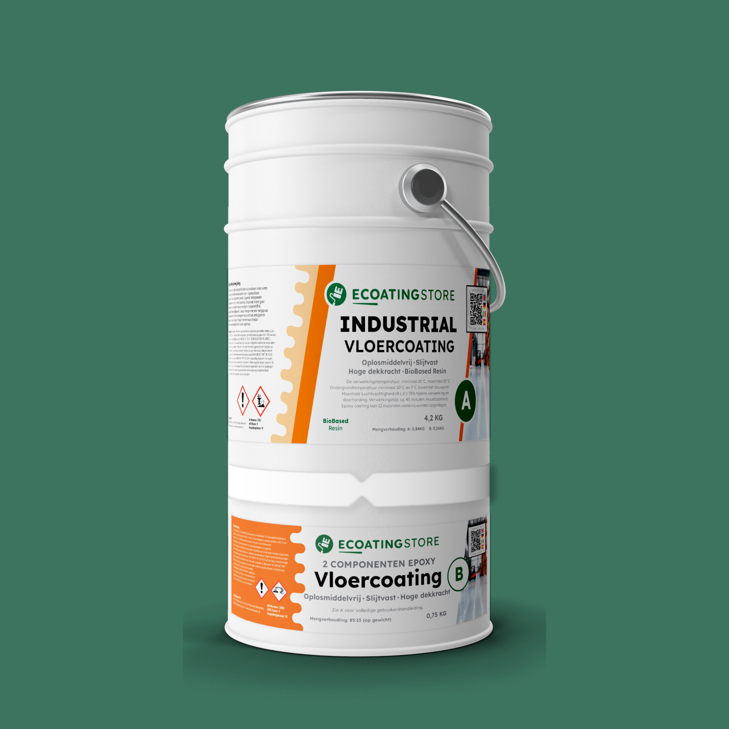 Revestimento de pavimento industrial - RAL 6000