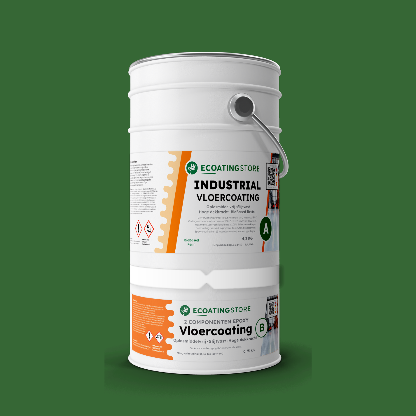Revestimento de pavimento industrial - RAL 6001