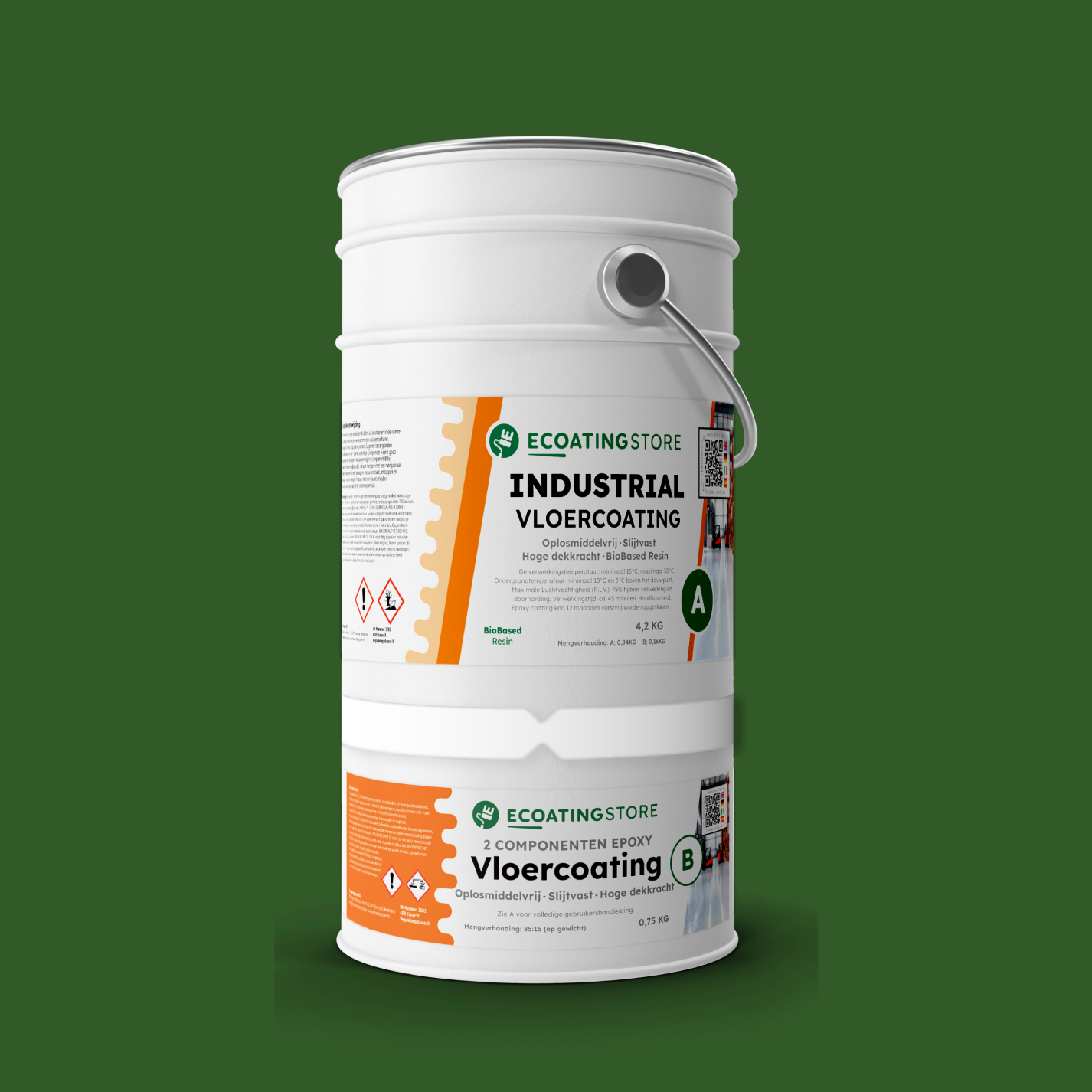 Revestimento de pavimento industrial - RAL 6002