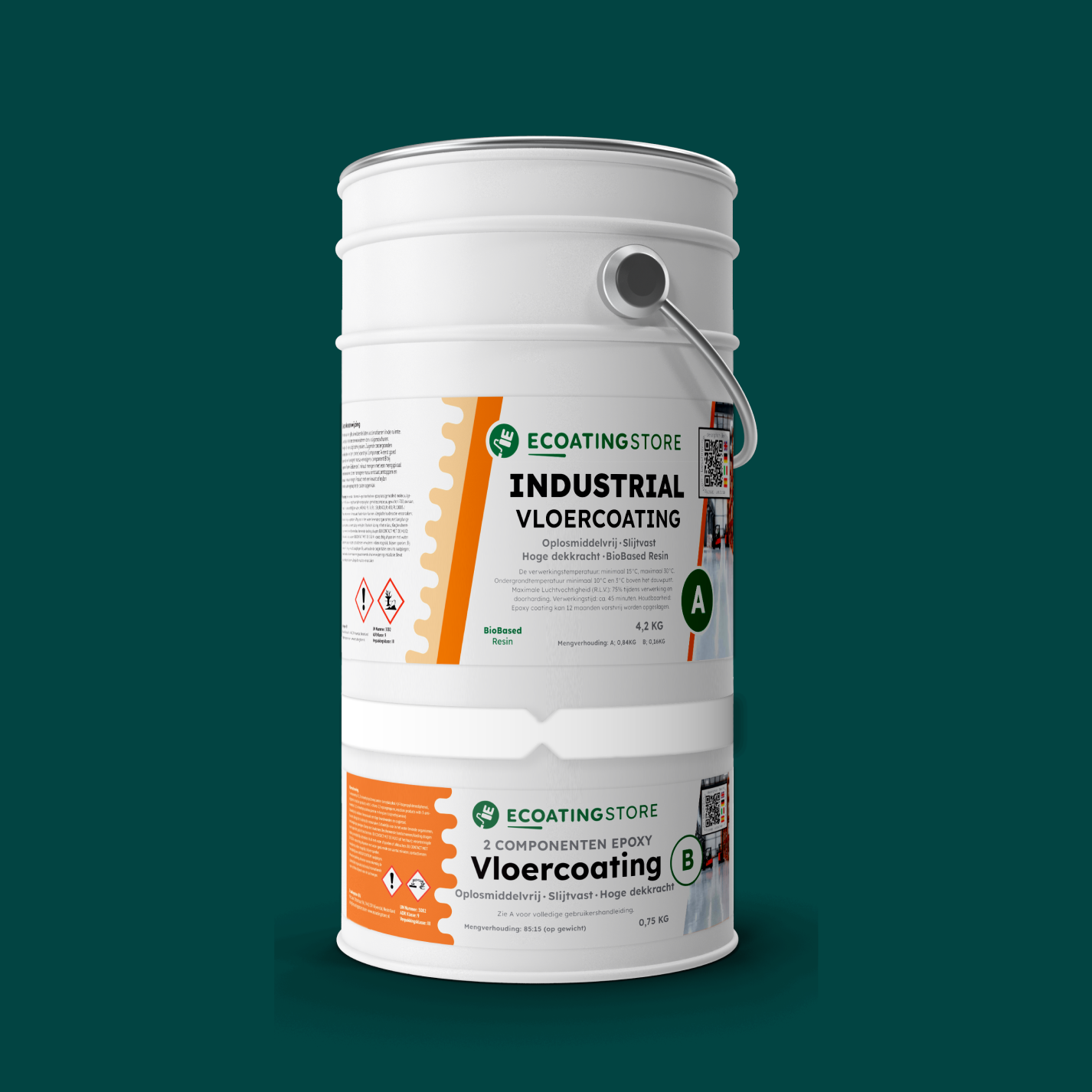 Revestimento de pavimento industrial - RAL 6004