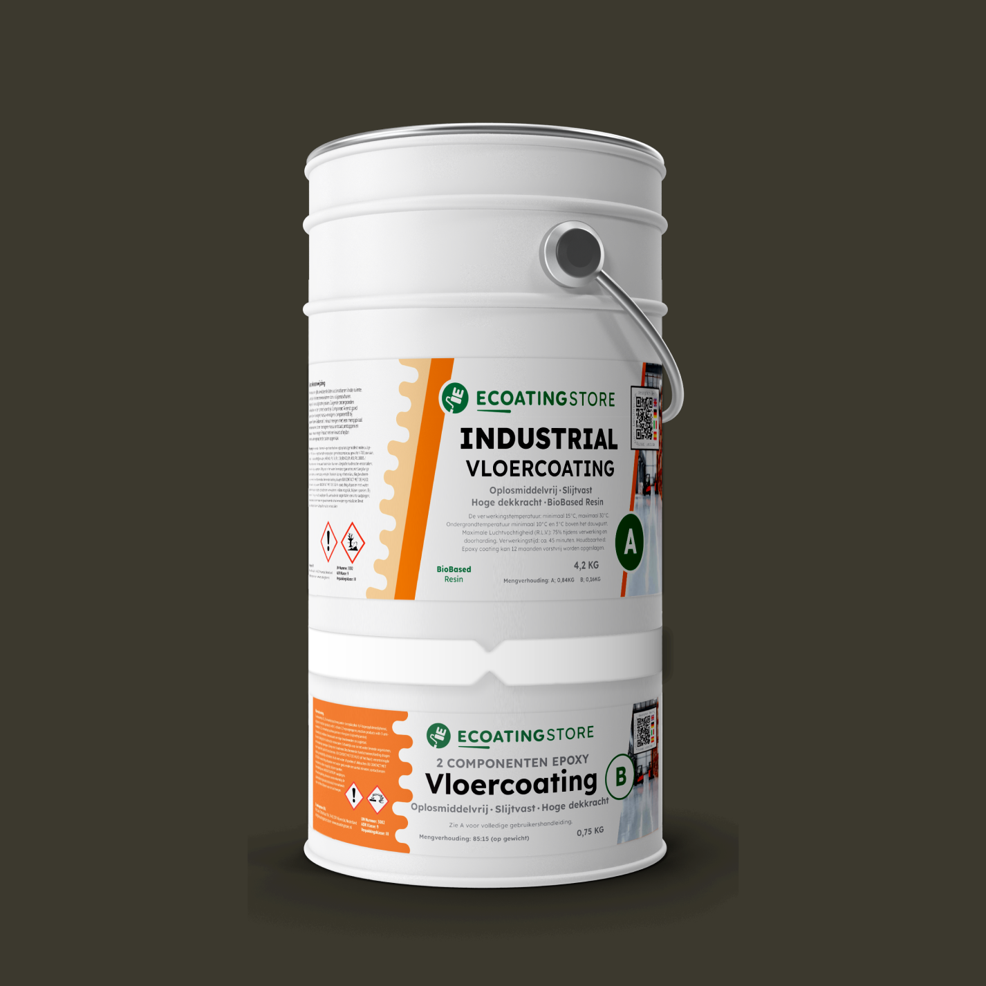 Revestimento de pavimento industrial - RAL 6006