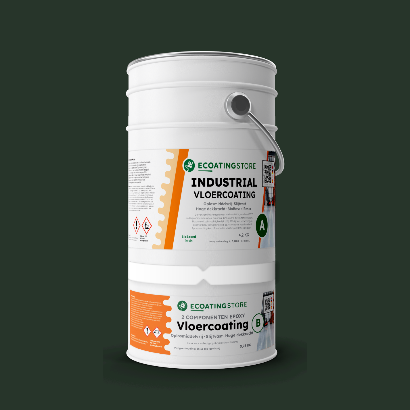 Revestimento de pavimento industrial - RAL 6009