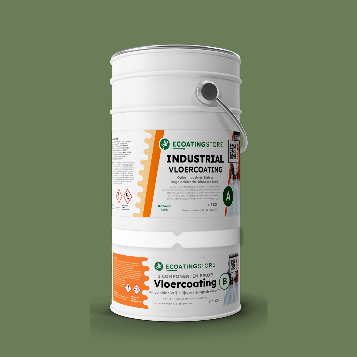 Revestimento de pavimento industrial - RAL 6011