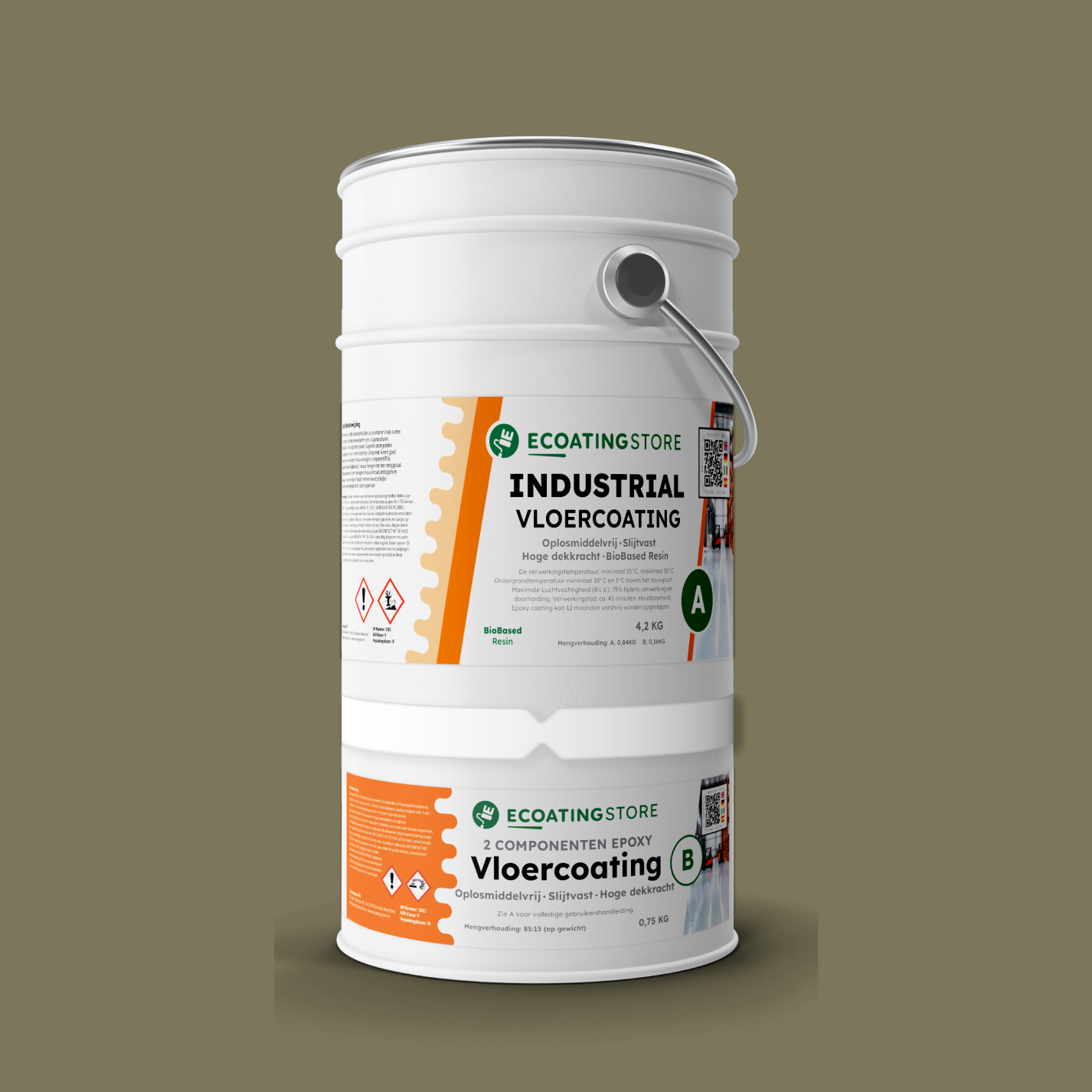 Revestimento de pavimento industrial - RAL 6013