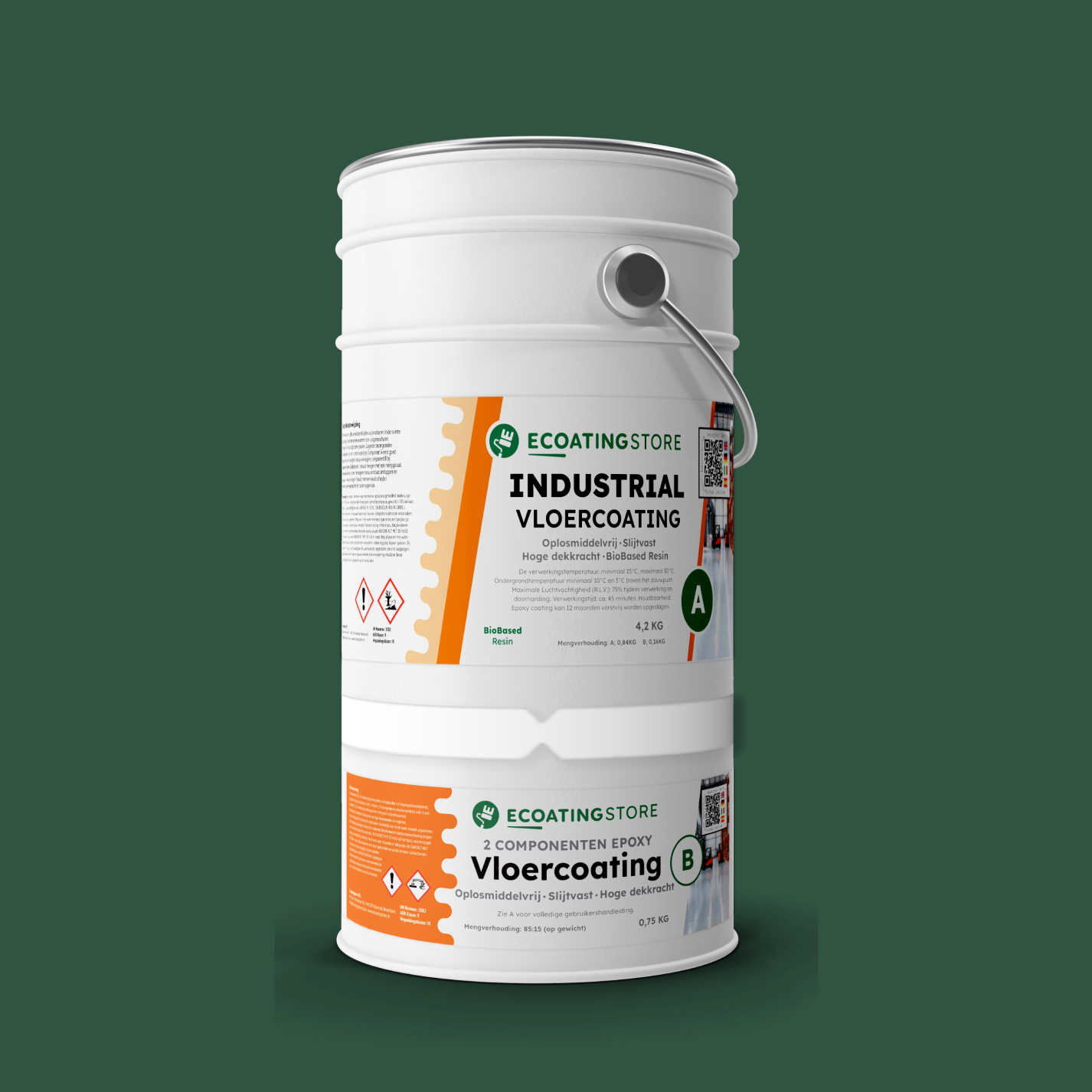 Revestimento de pavimento industrial - RAL 6028
