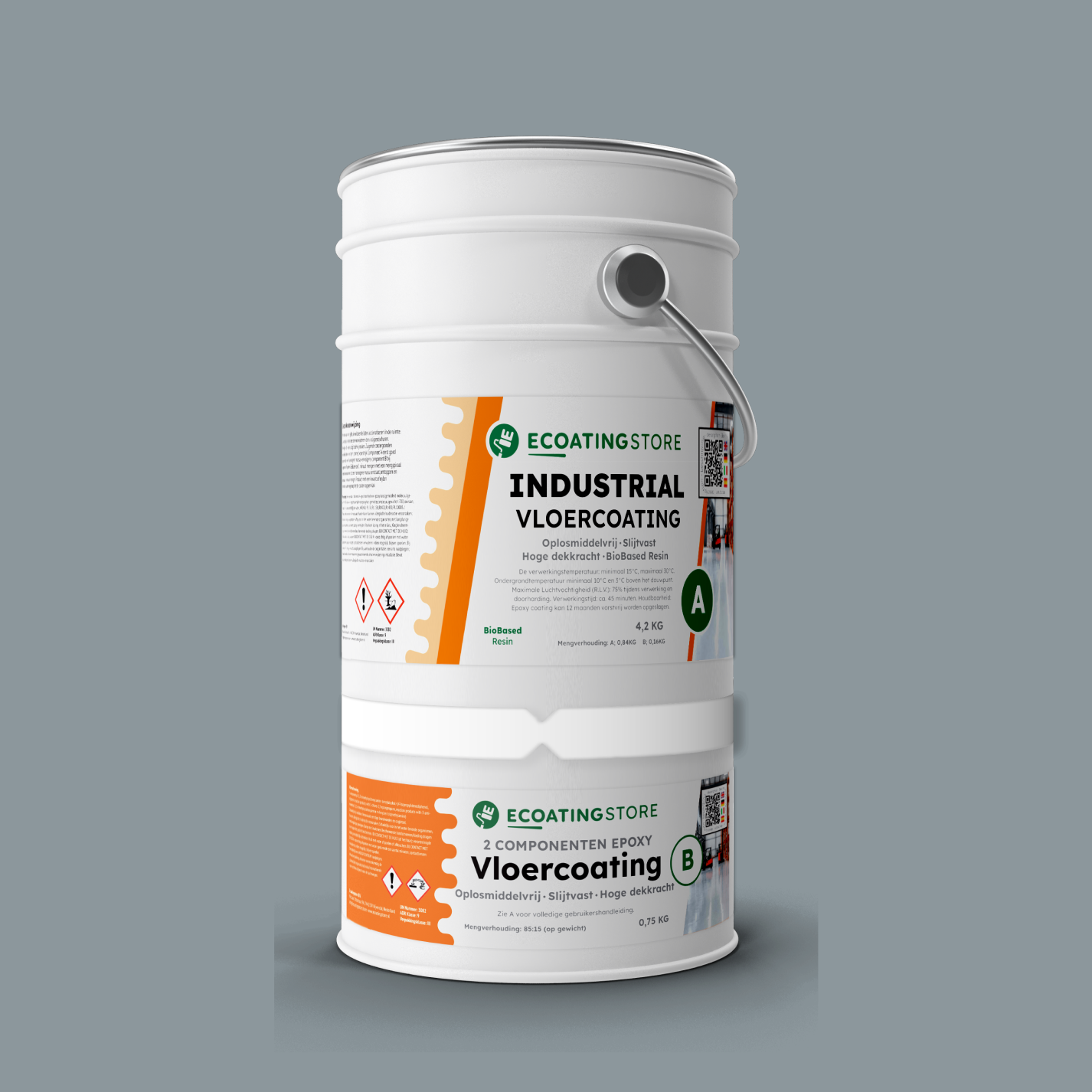 Revestimento de pavimento industrial - RAL 7001
