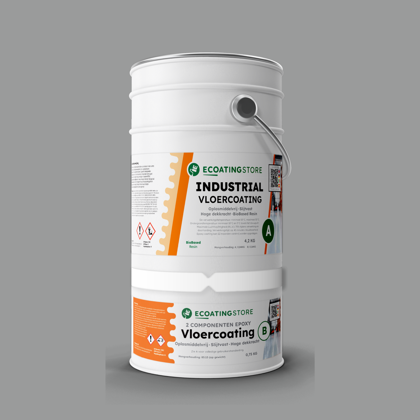 Revestimento de pavimento industrial - RAL 7004