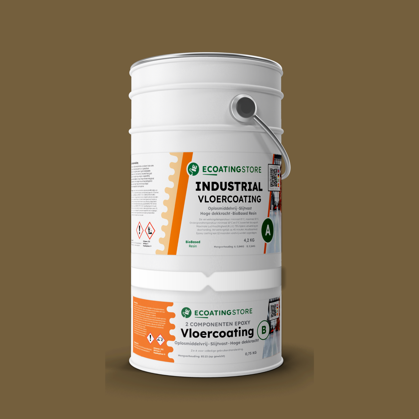 Revestimento de pavimento industrial - RAL 7008
