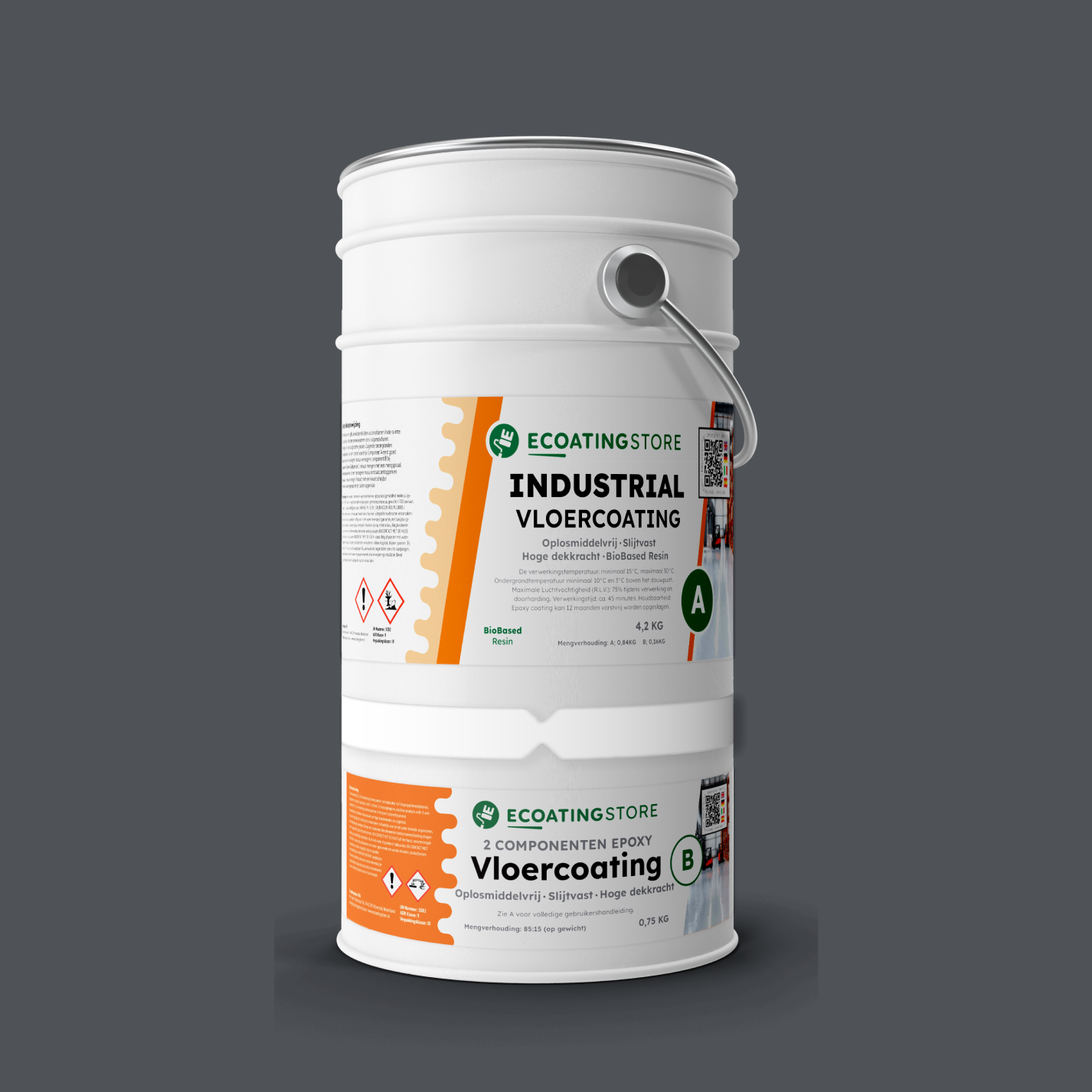 Revestimento de pavimento industrial - RAL 7015