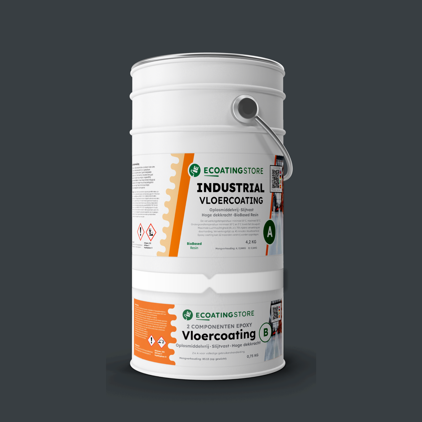 Revestimento de pavimento industrial - RAL 7016