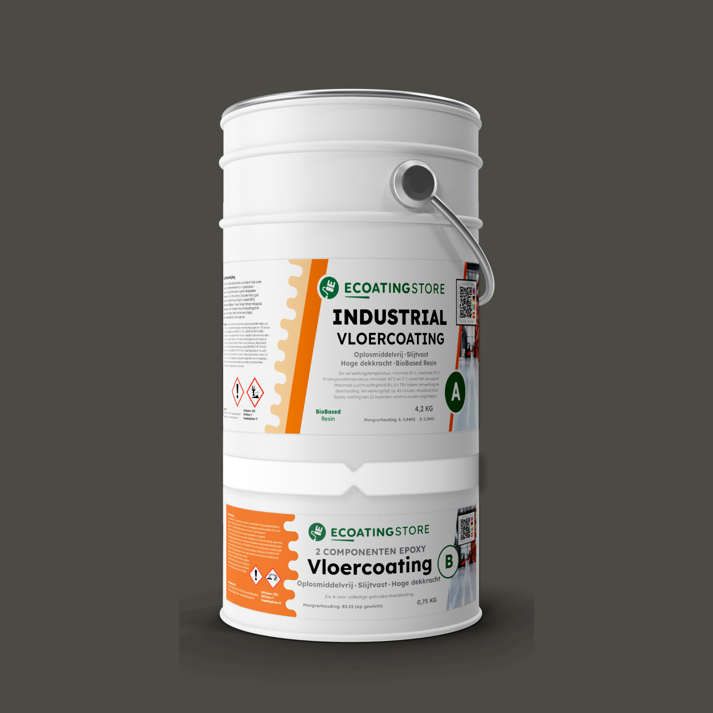 Revestimento de pavimento industrial - RAL 7022