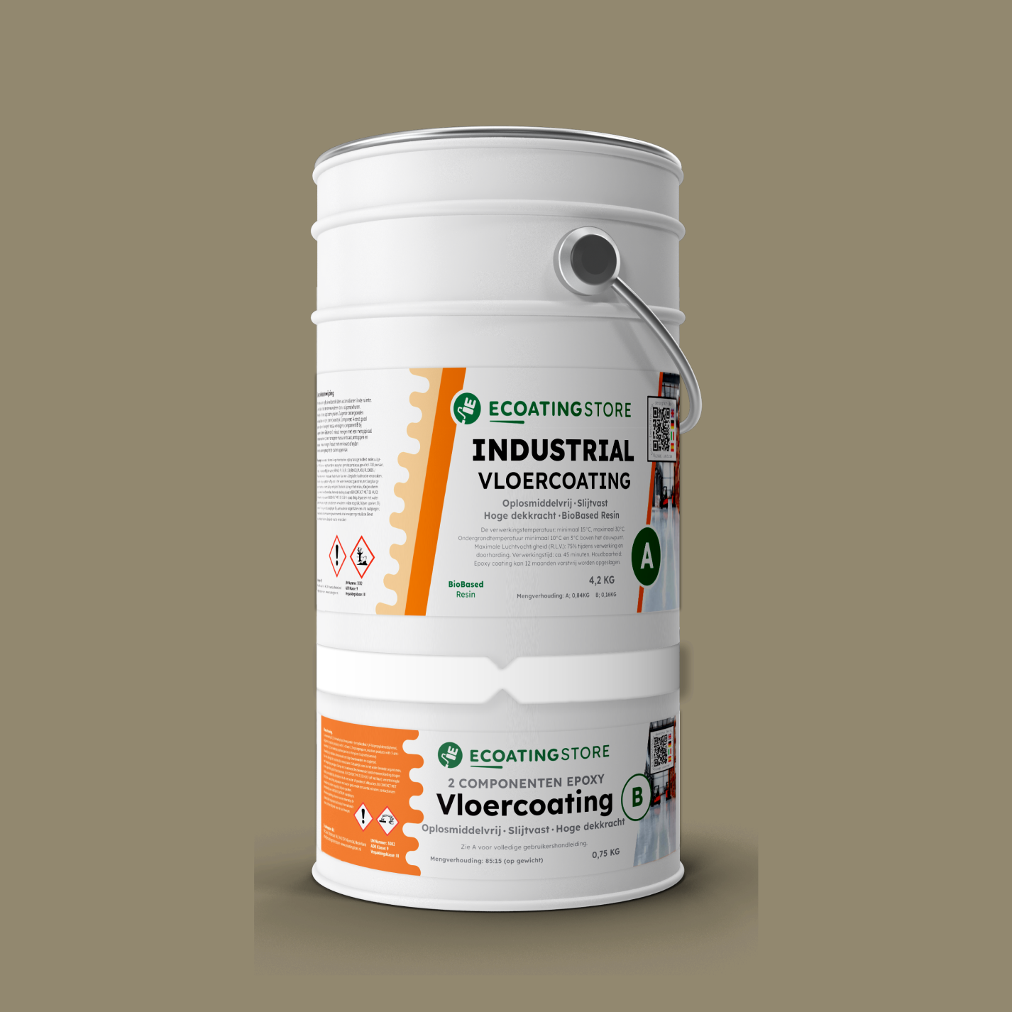 Revestimento de pavimento industrial - RAL 7034