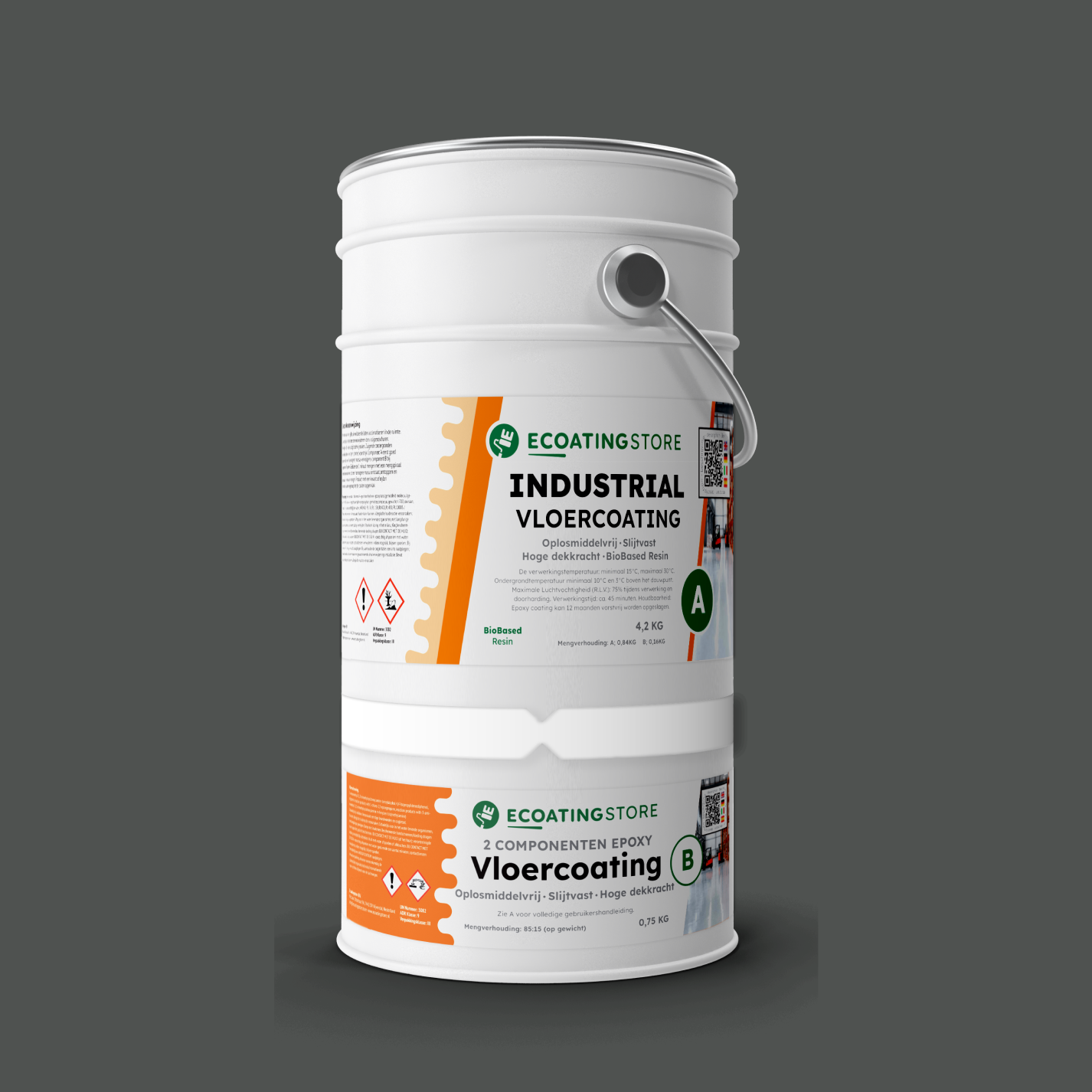 Revestimento de pavimento industrial - RAL 7043