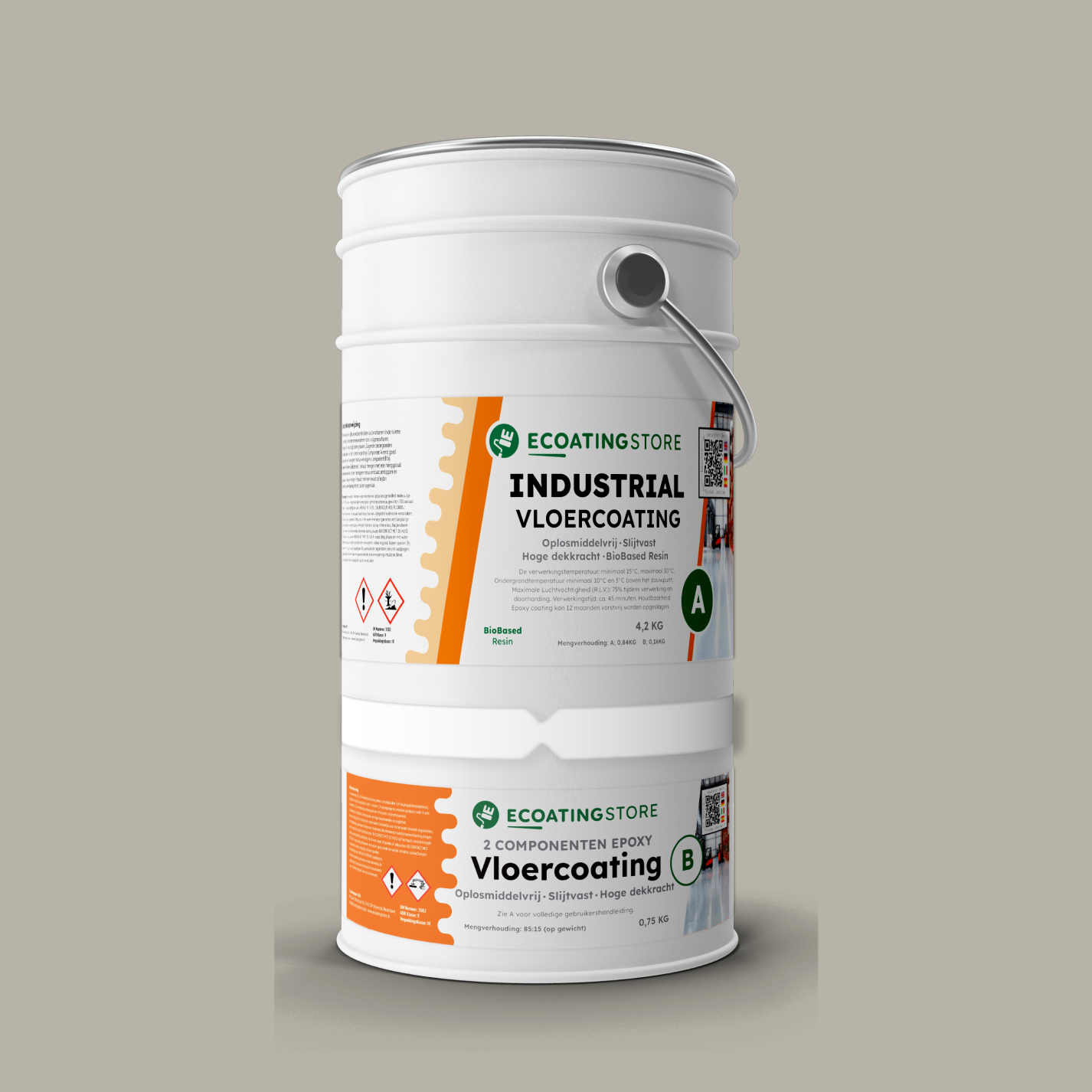 Revestimento de pavimento industrial - RAL 7044