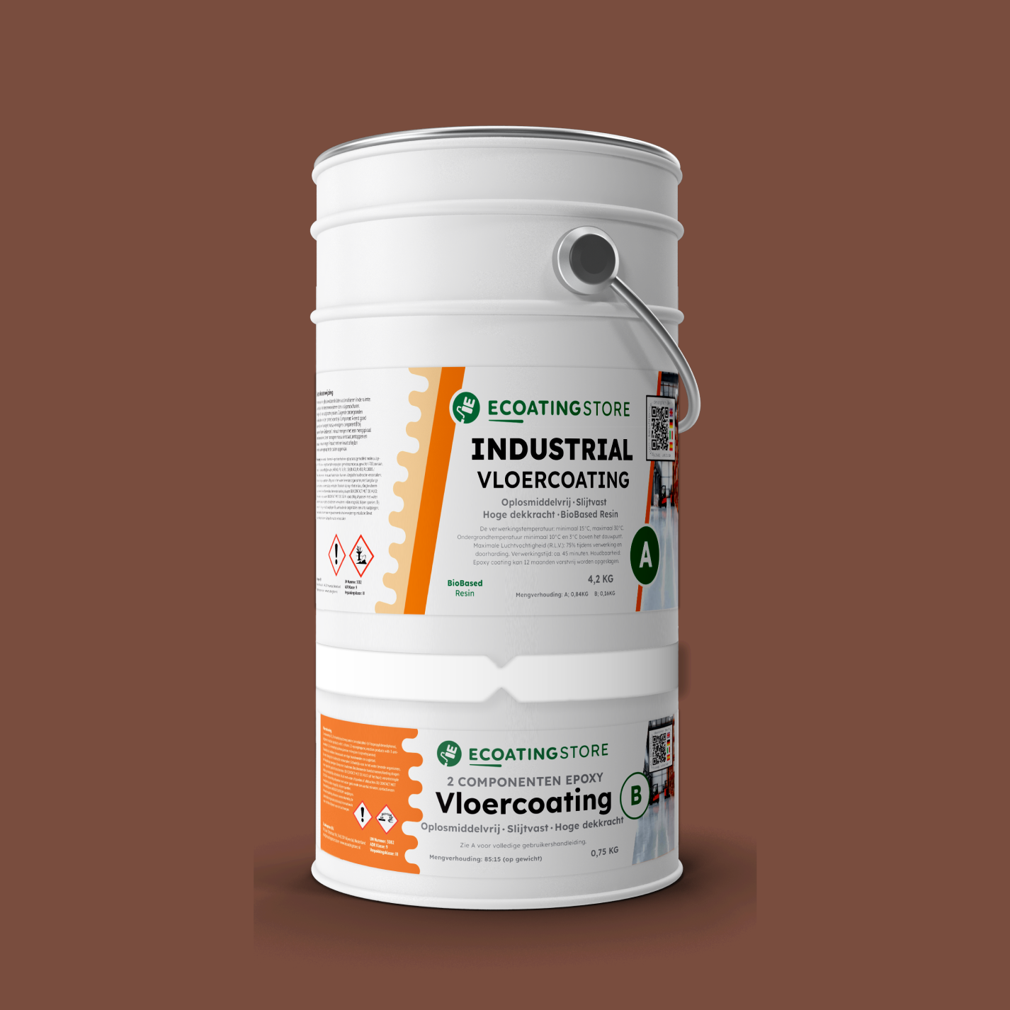 Revestimento de pavimento industrial - RAL 8002