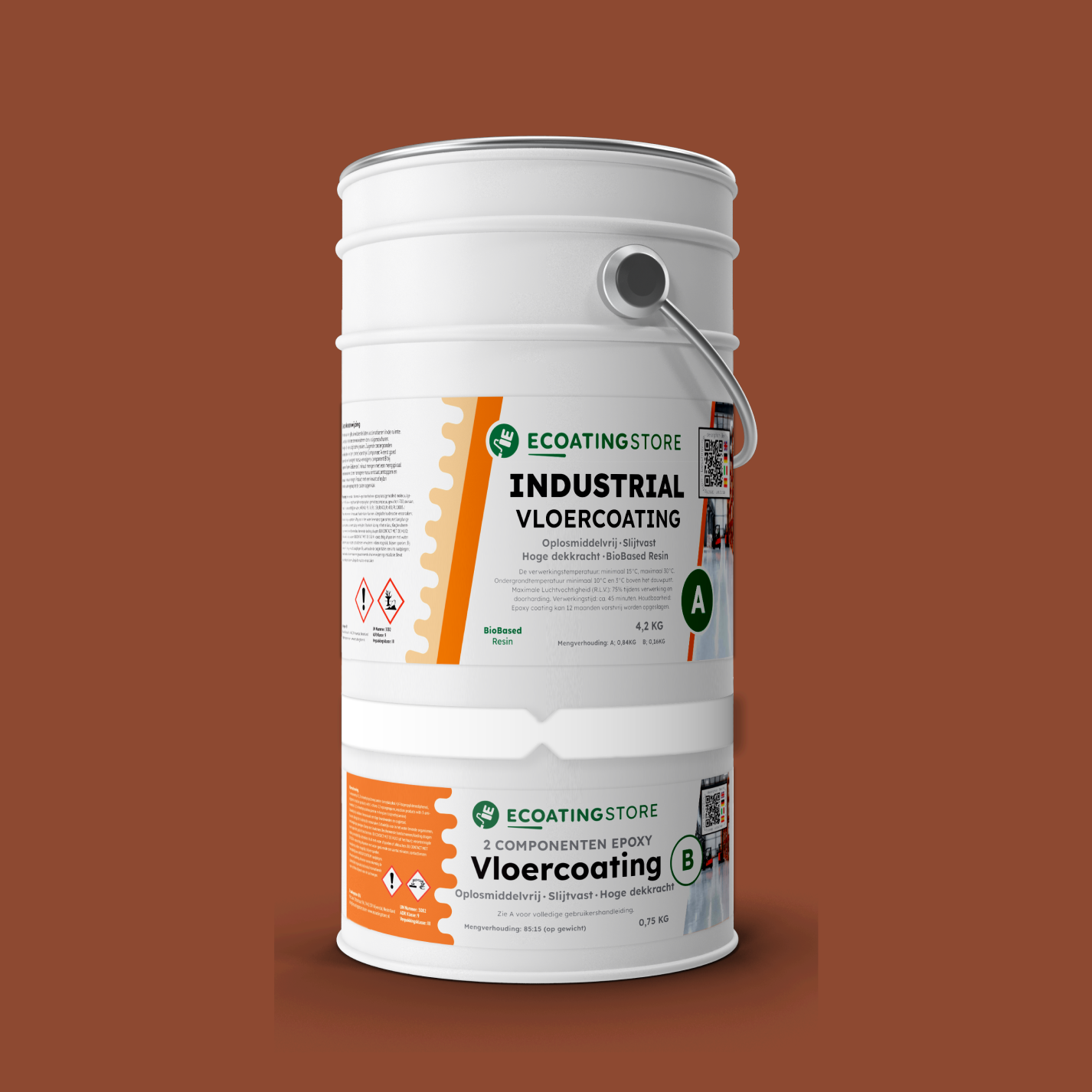 Revestimento de pavimento industrial - RAL 8004