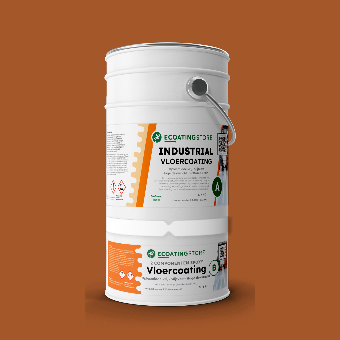 Revestimento de pavimento industrial - RAL 8023