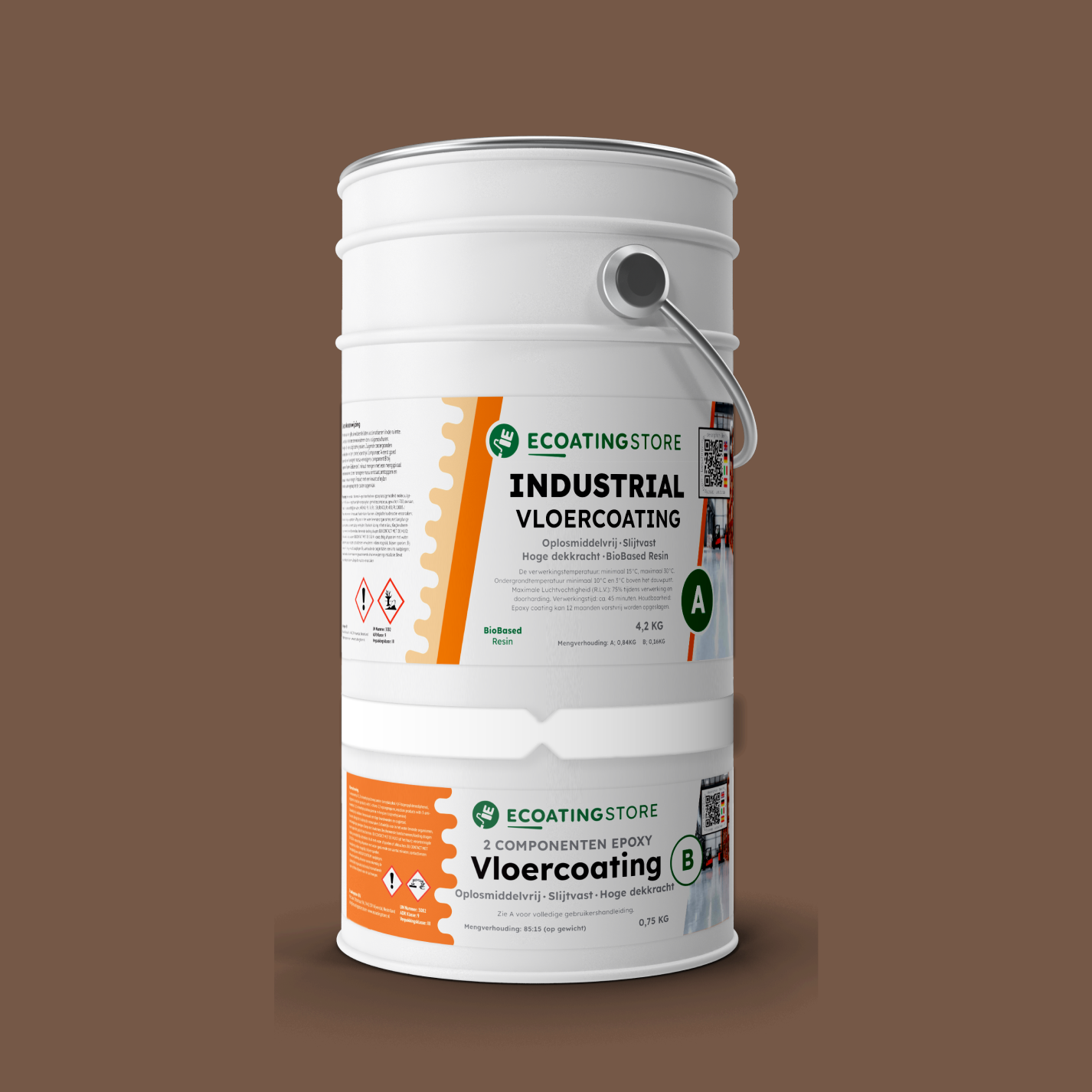 Revestimento de pavimento industrial - RAL 8025