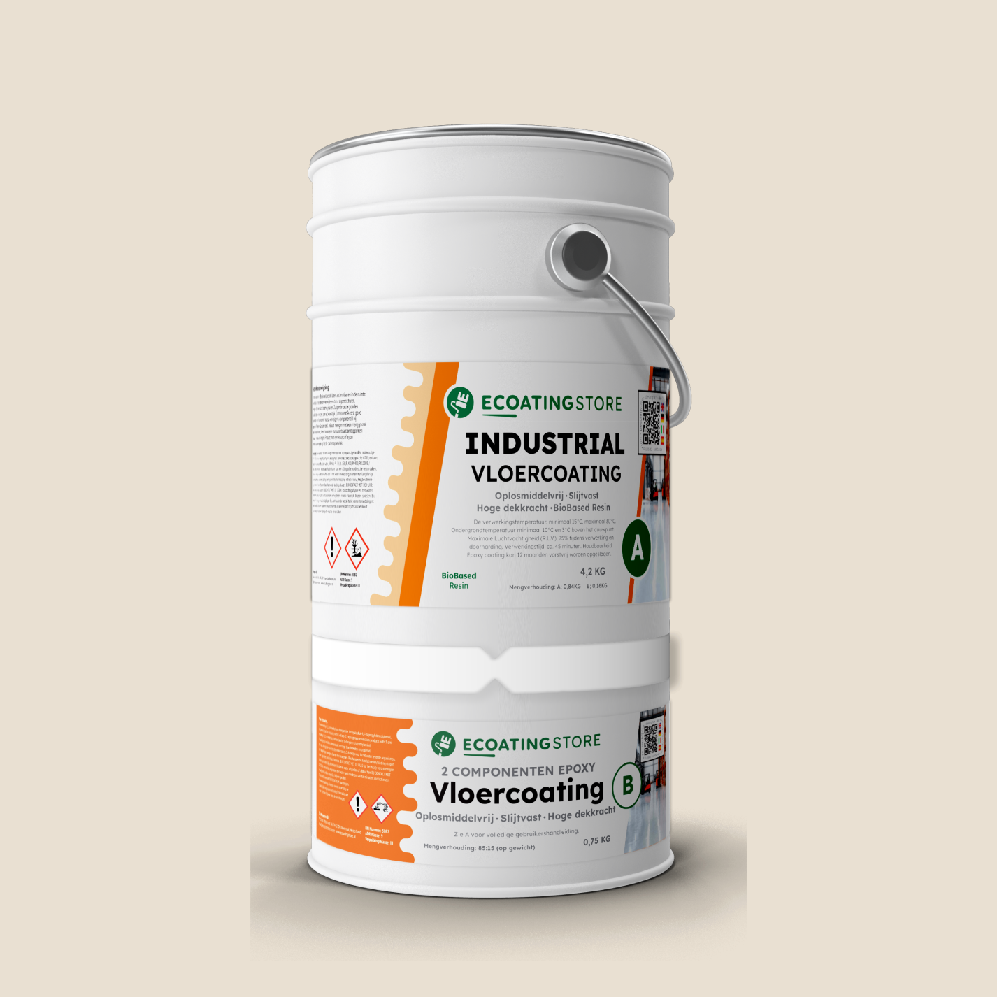 Revestimento de pavimento industrial - RAL 9001