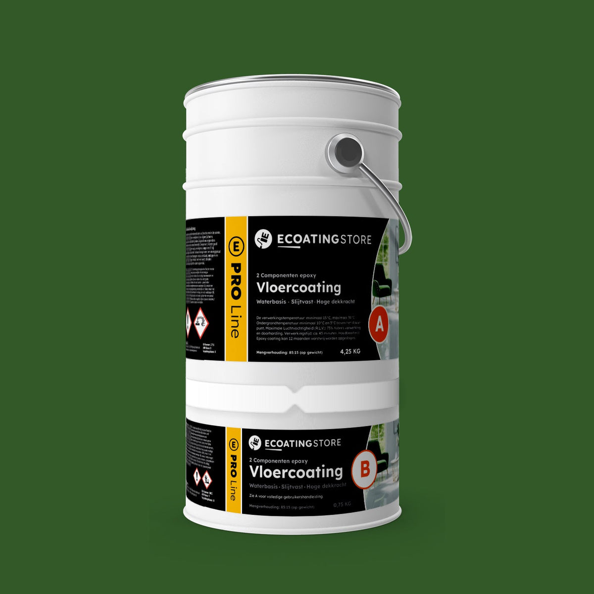 Revestimento de pavimento de garagem - RAL 6002